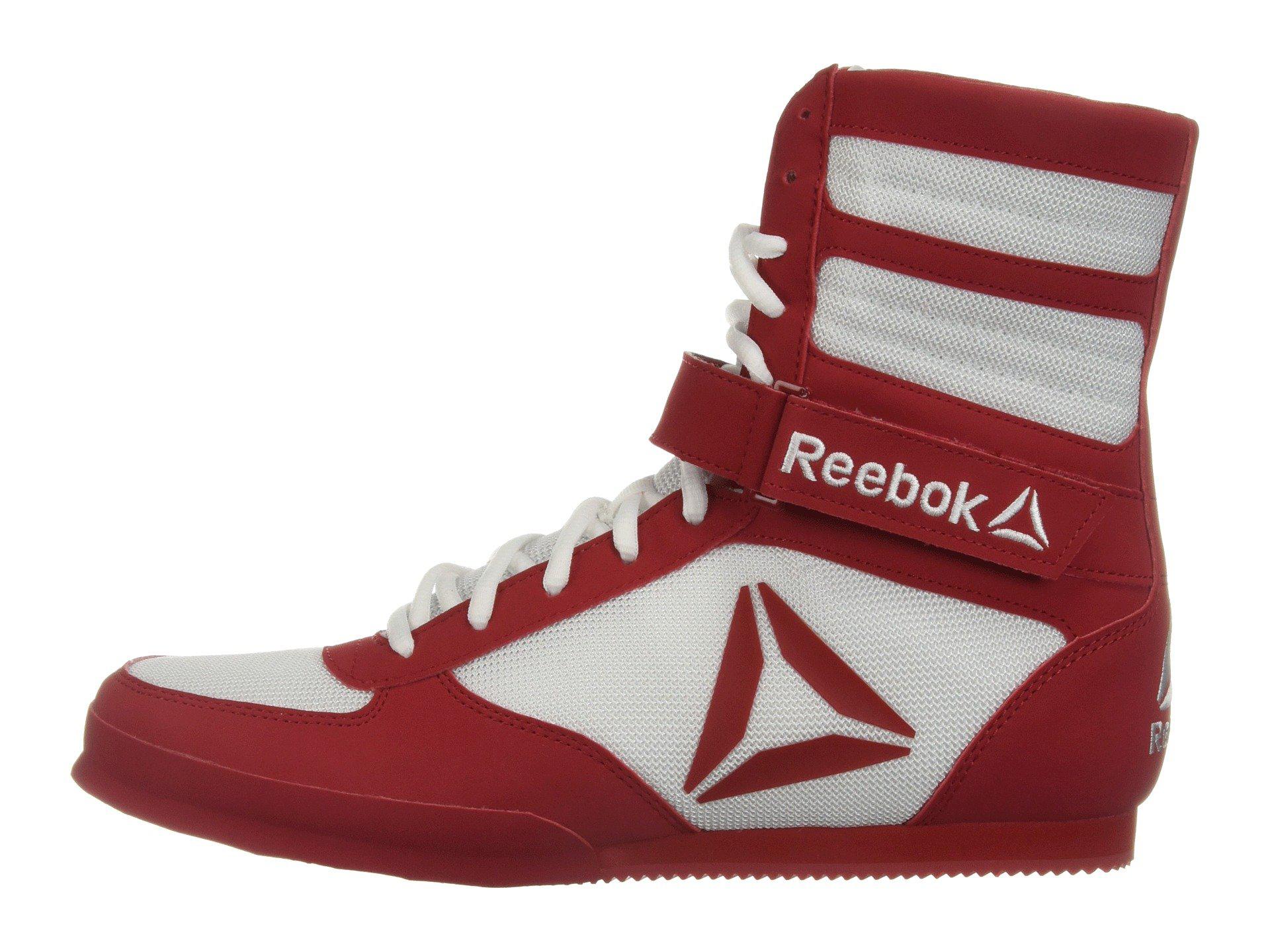 reebok boxing boots black and red