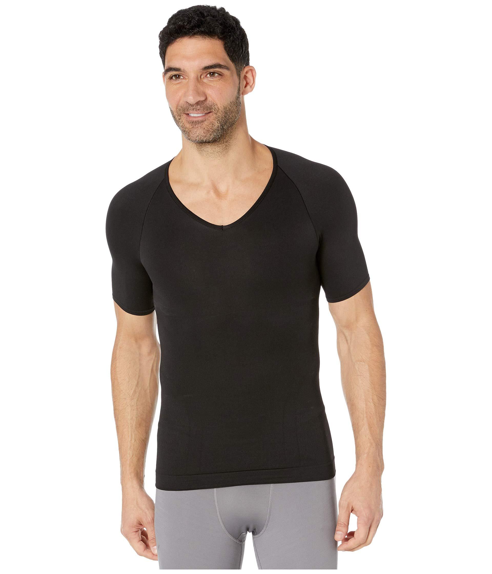 Spanx Synthetic Zoned Performance Compression V-neck in Black for Men ...
