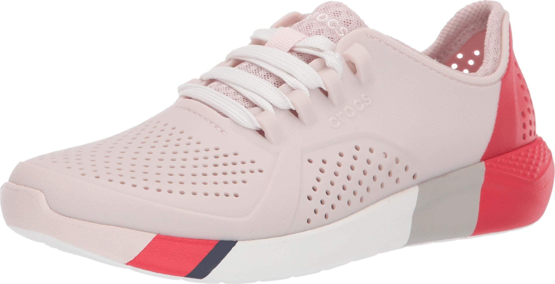 Crocs™ Literide Color Block Pacer (barely Pink/white) Shoes | Lyst