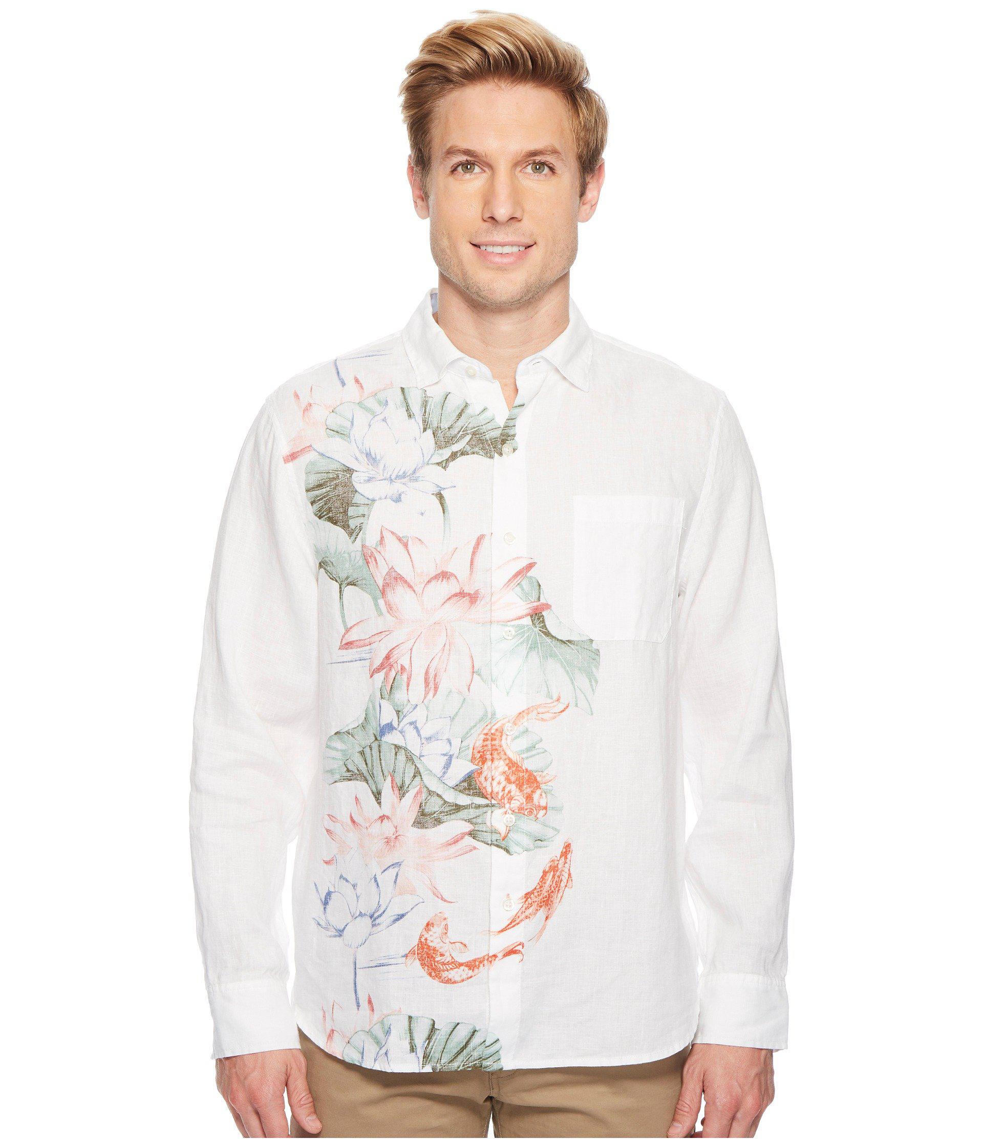 Tommy Bahama Koi West Linen Camp Shirt in White for Men Lyst