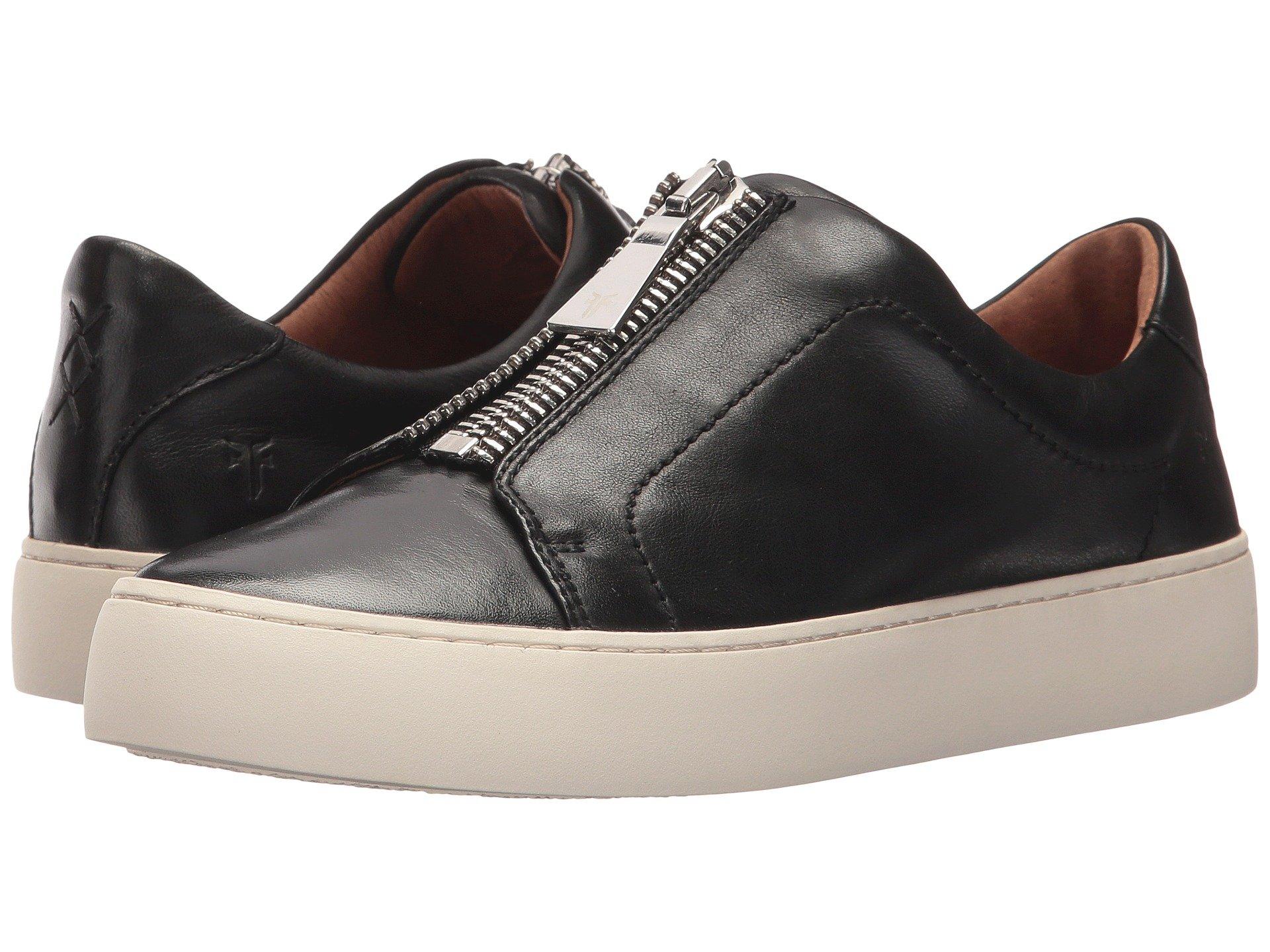frye lena zip low black