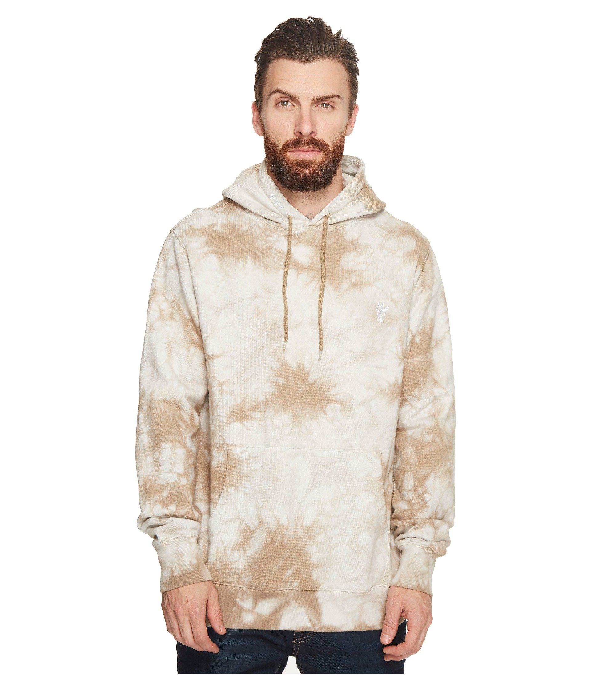 Huf Cotton Leary Tie-dye Pullover Hoodie in Beige (Natural) for Men - Lyst