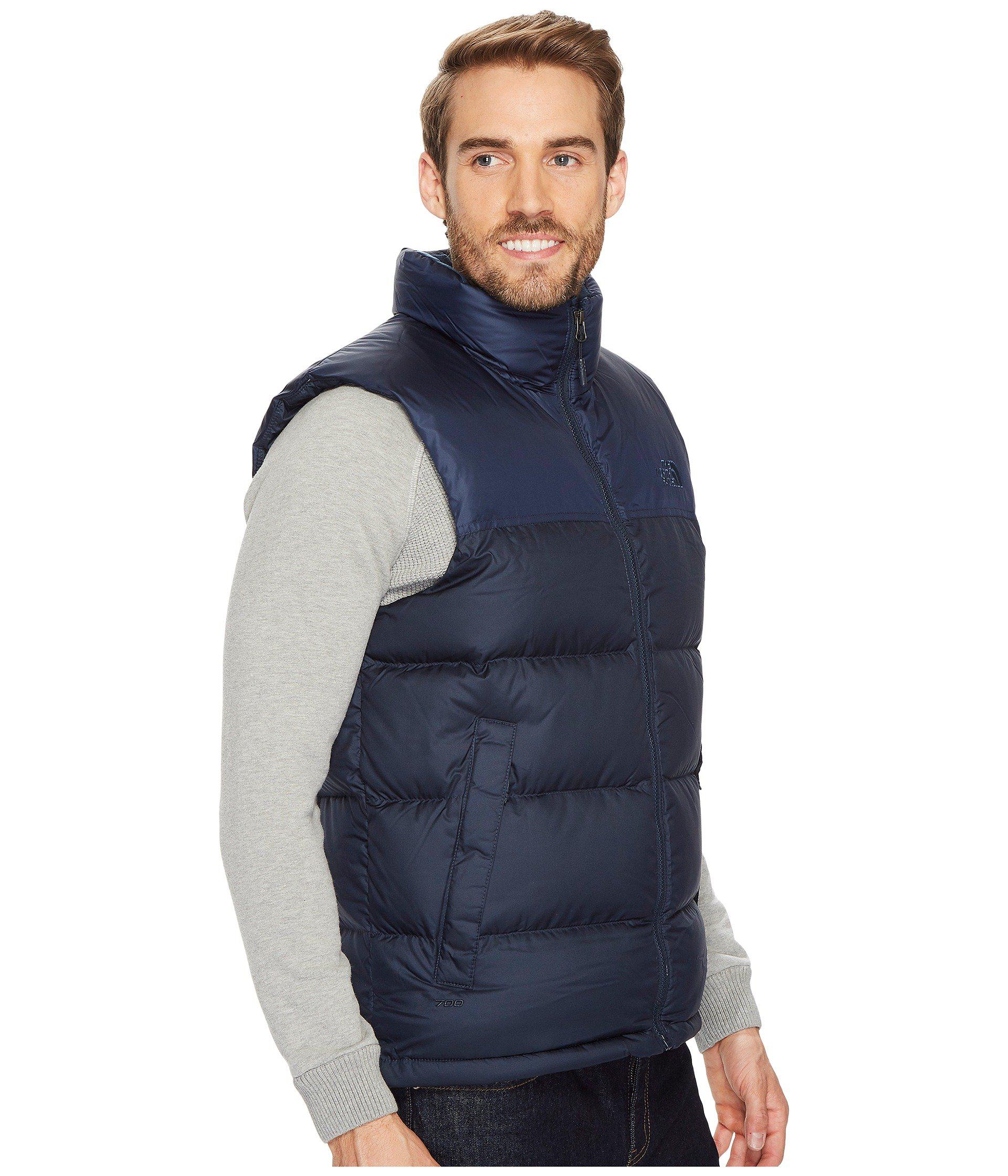 The North Face Goose Nuptse Vest in Blue for Men - Lyst