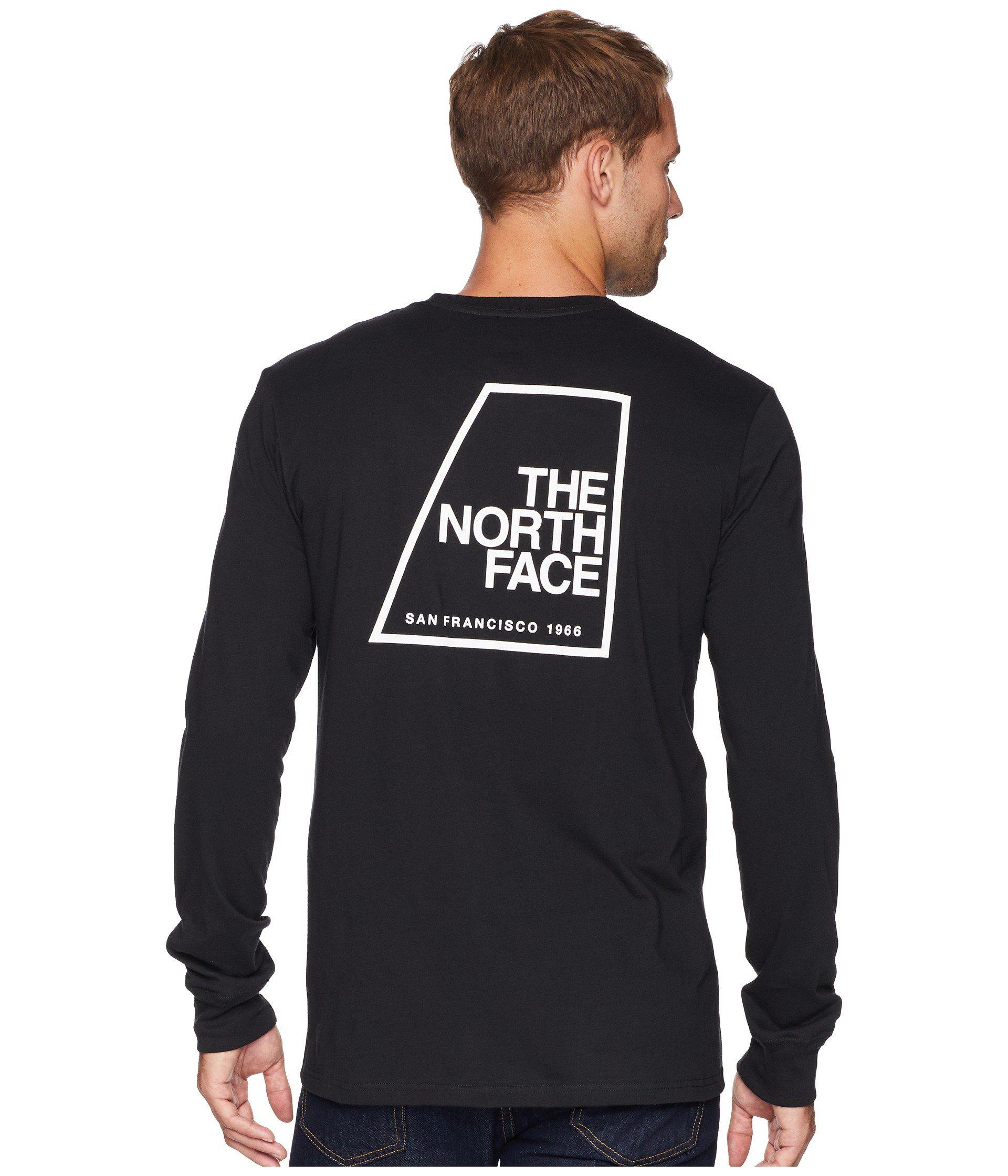 the north face long sleeve patch tee