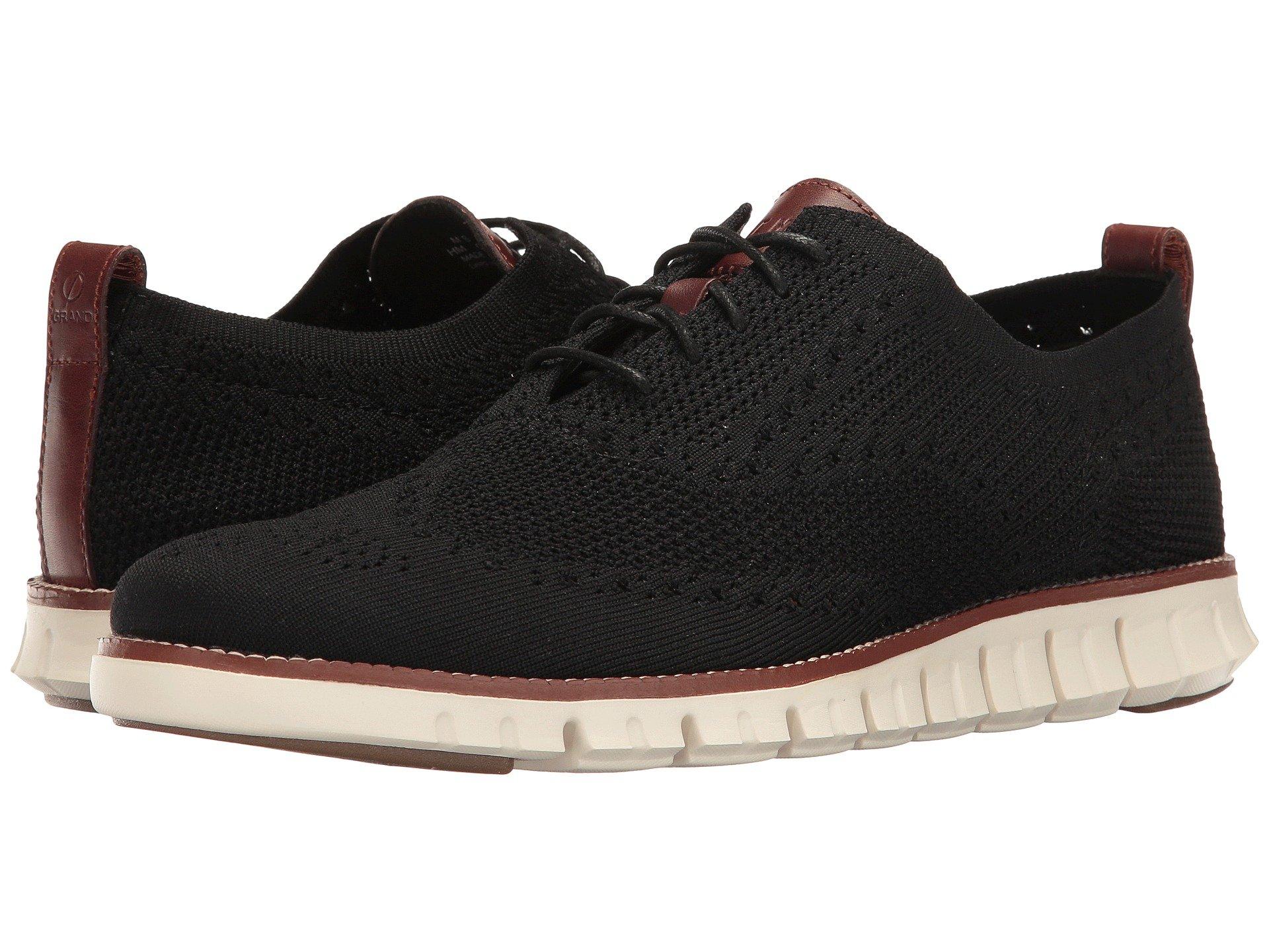 Cole Haan Synthetic Zerogrand Stitchlite Wingtip Oxford in Black/Ivory ...