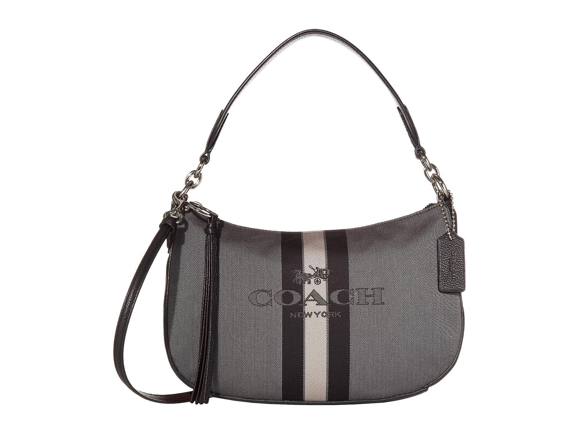 coach horse and carriage jacquard sutton crossbody