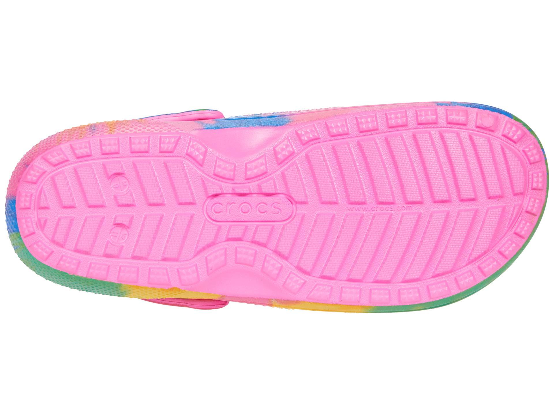 women's crocs classic lined tie dye clog