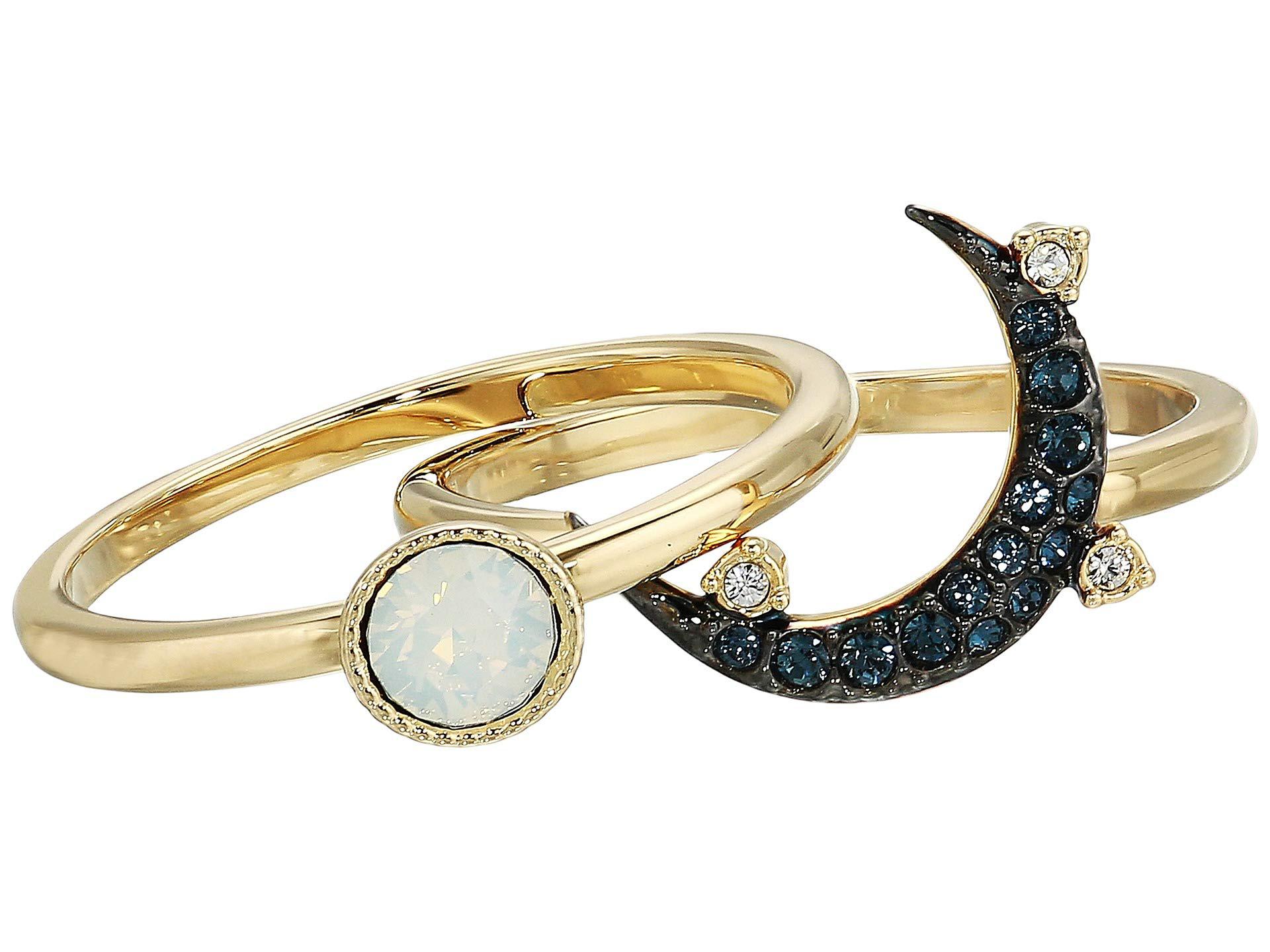 Swarovski Duo Moon Ring (teal) Ring - Lyst