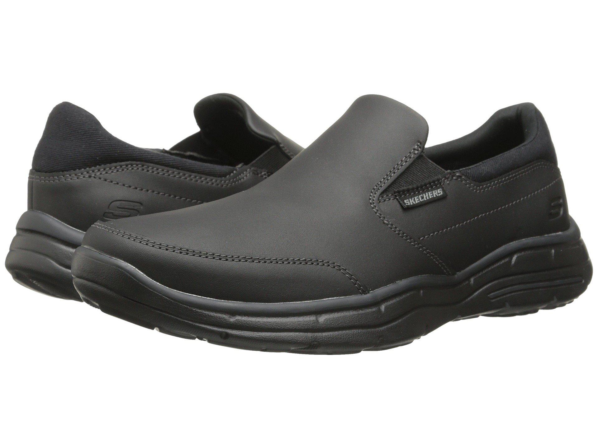Skechers Leather Relaxed Fit Glides 