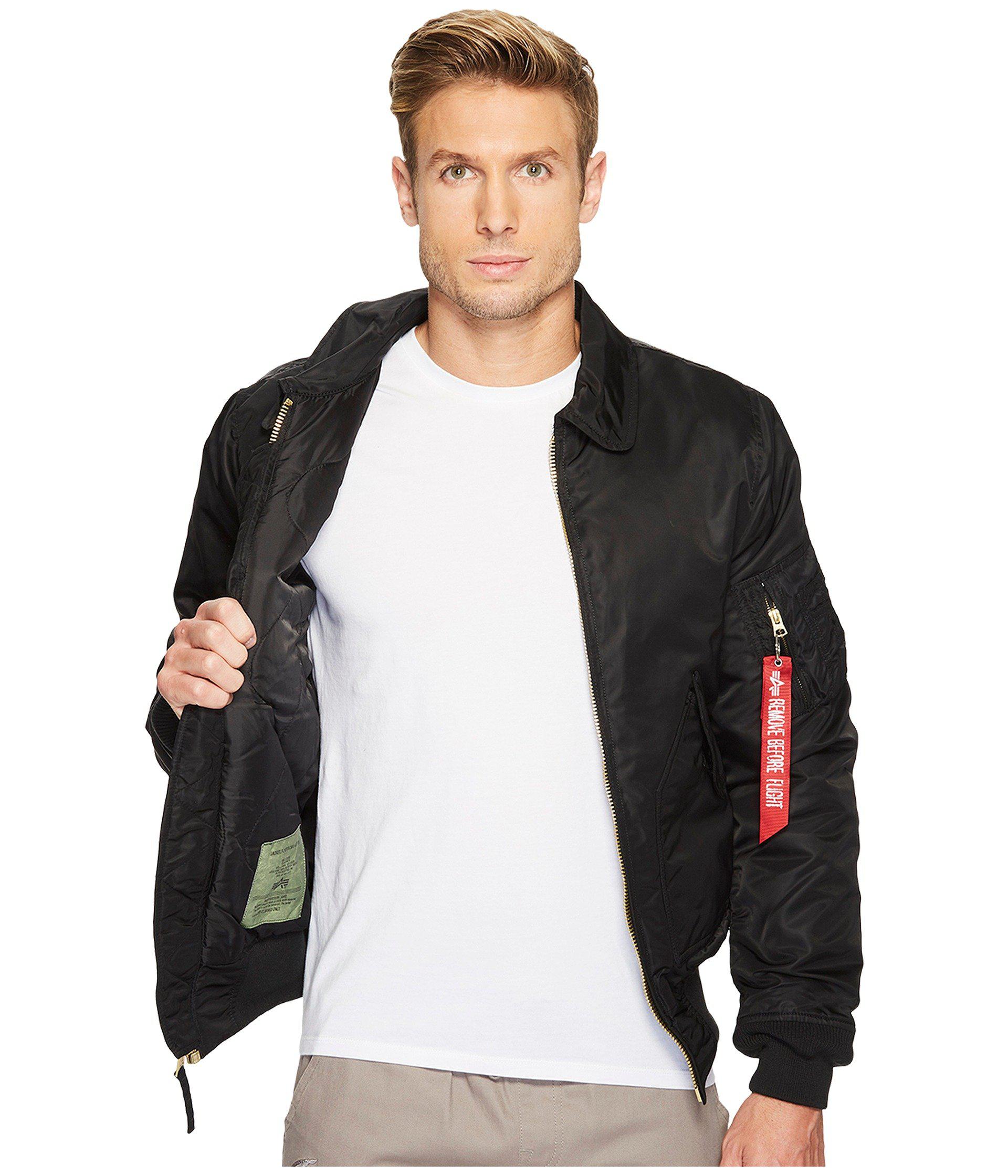 Alpha Industries Synthetic Cwu 45/p Slim Fit Jacket in Black for Men | Lyst