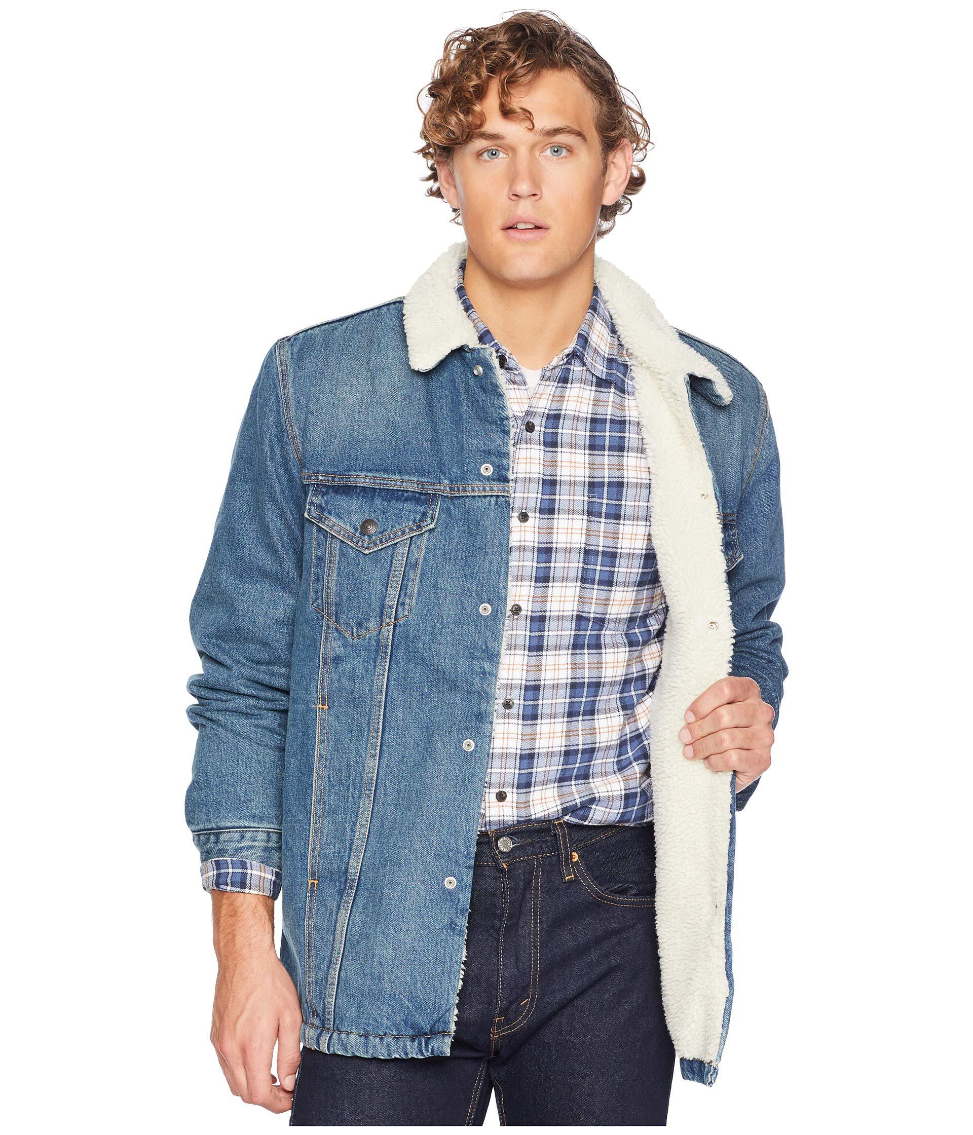 levi's men's long sherpa trucker jacket