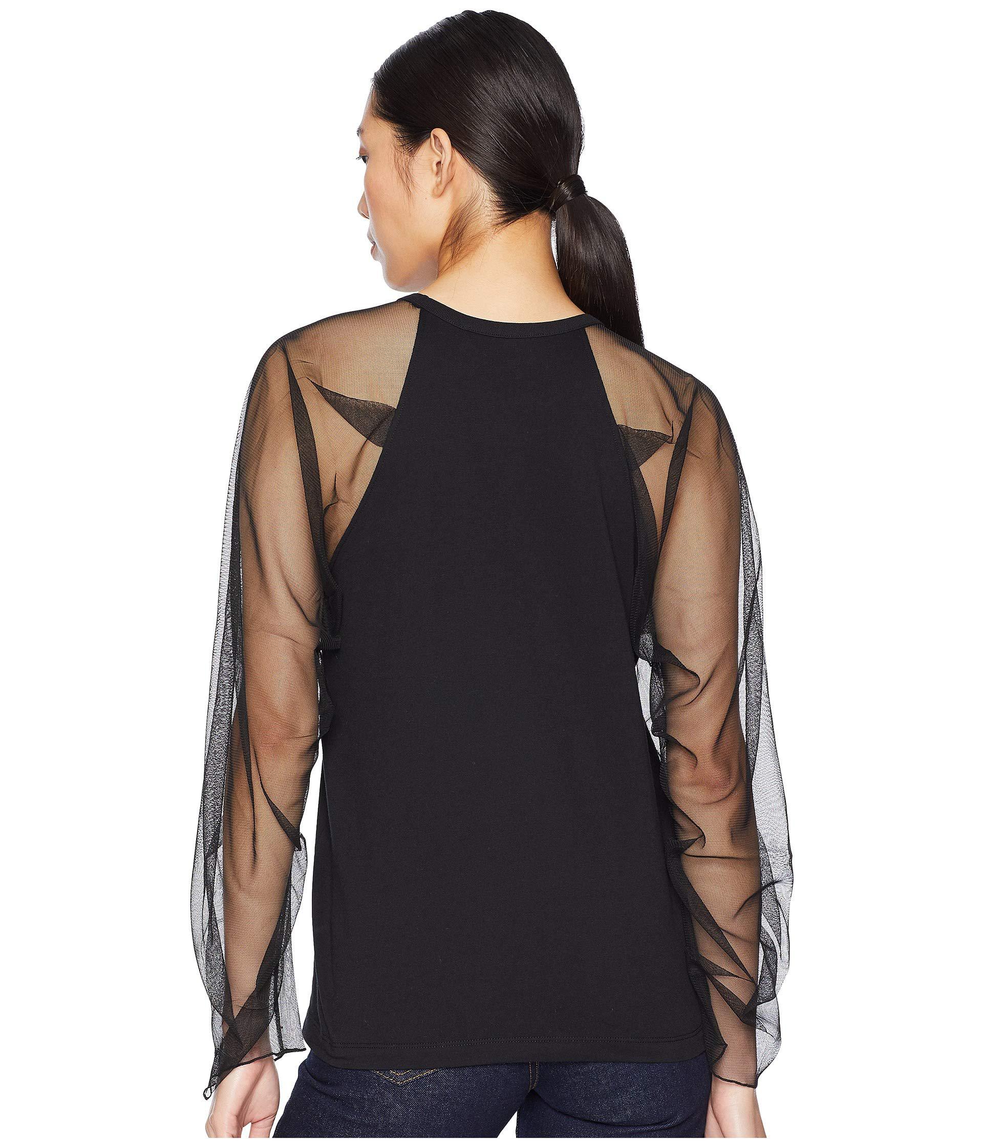 see by chloe sheer sleeve top