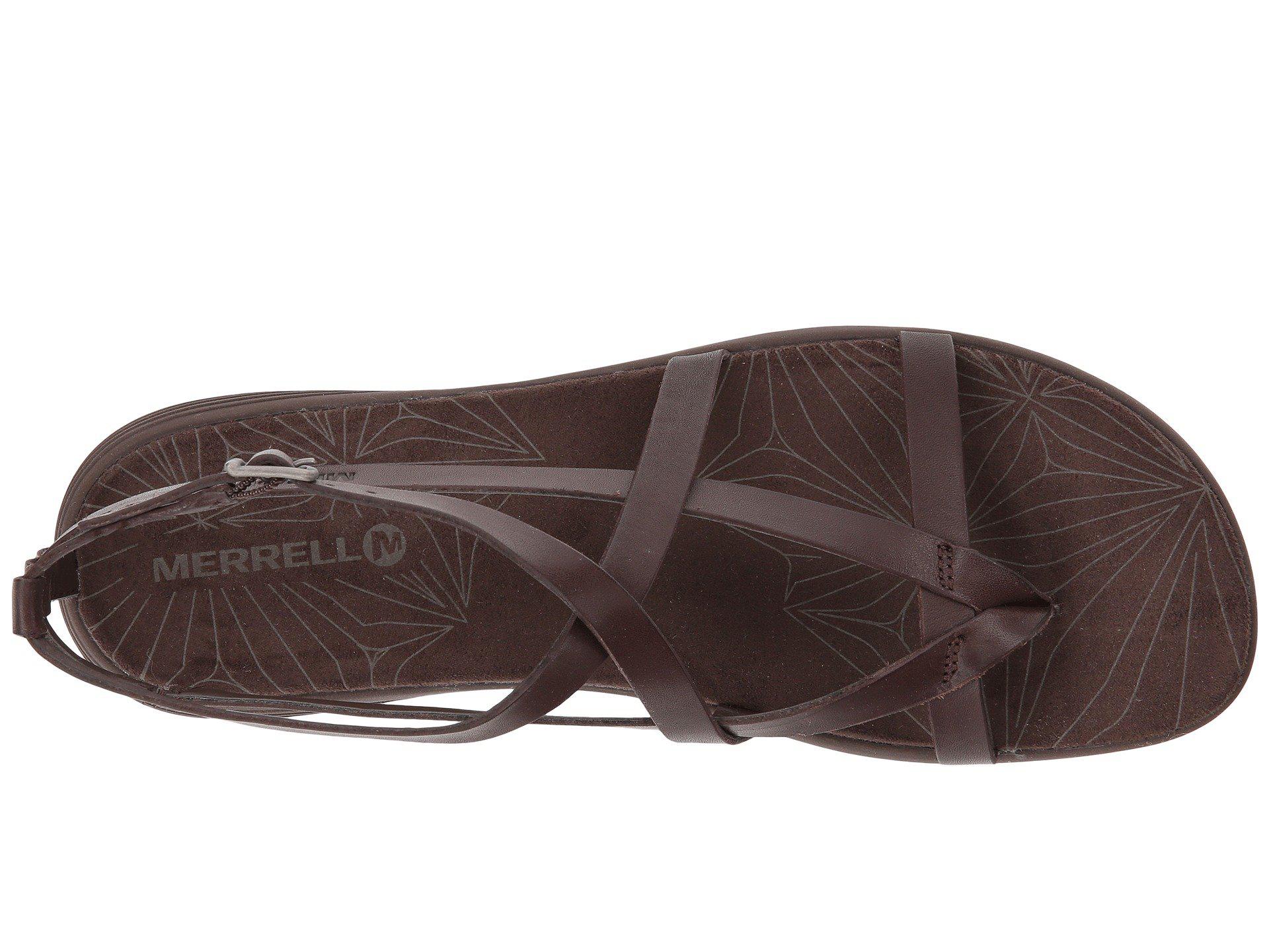 Merrell Duskair Seaway Thong Leather Sandal in Brown - Save 36% | Lyst