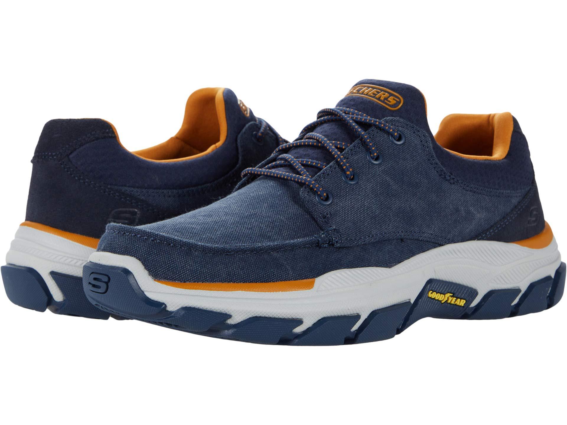 Skechers Canvas Relaxed Fit Respected - Loleto in Navy (Blue) for Men - Lyst