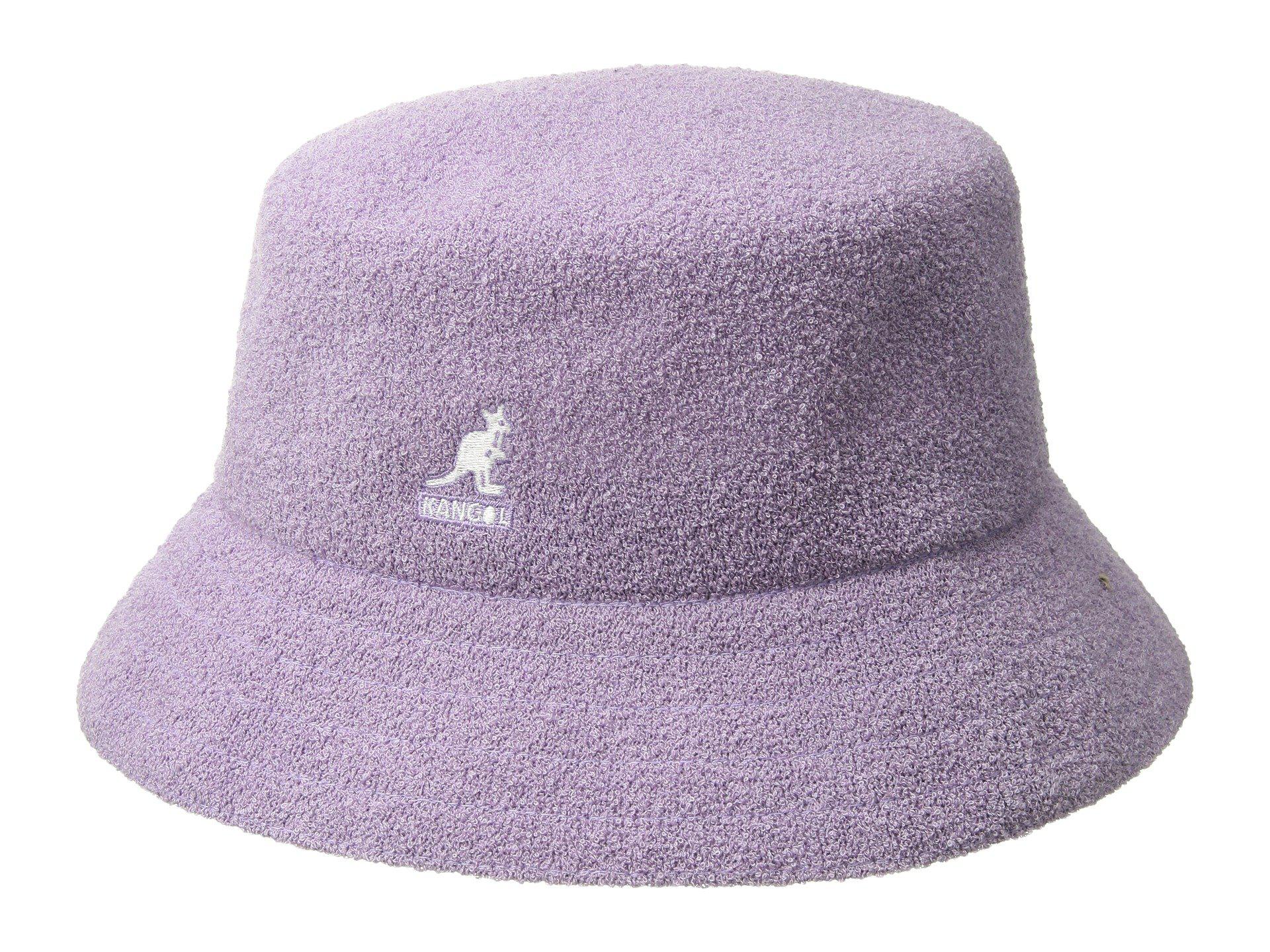 purple kangol bucket hat