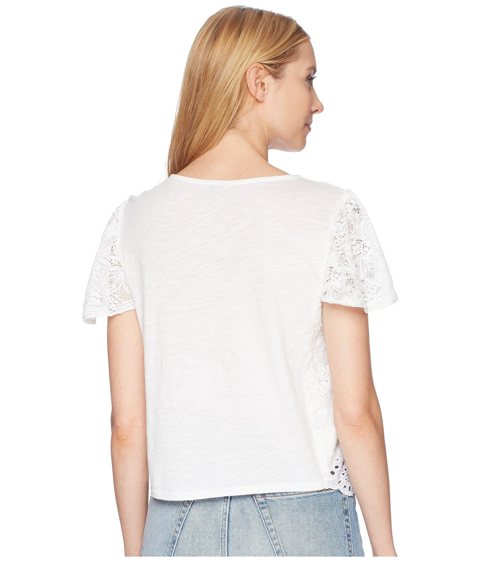 lucky brand white eyelet top