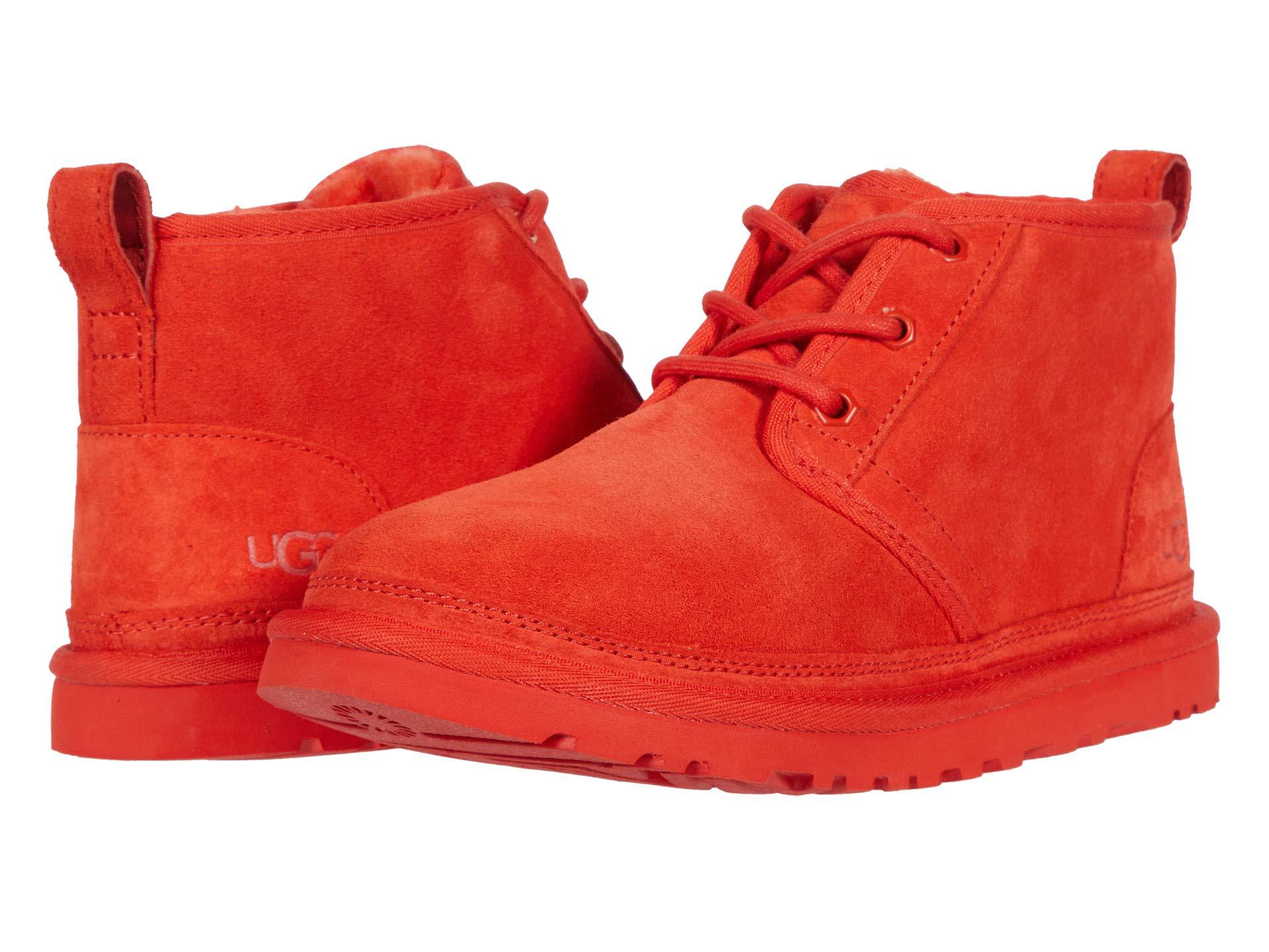 UGG Leather Neumel Lace Up Casual Shoes in Orange - Lyst