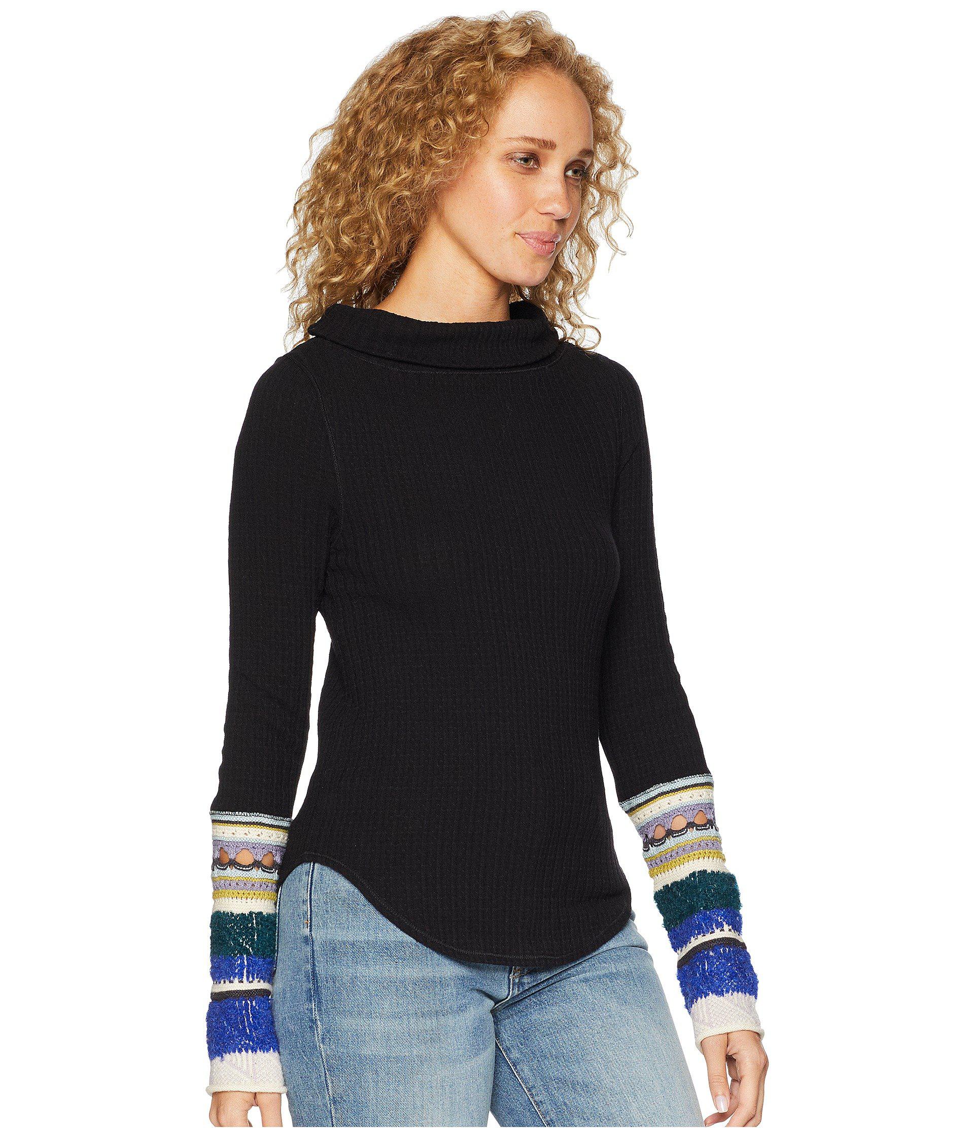 free people mixed up cuff top