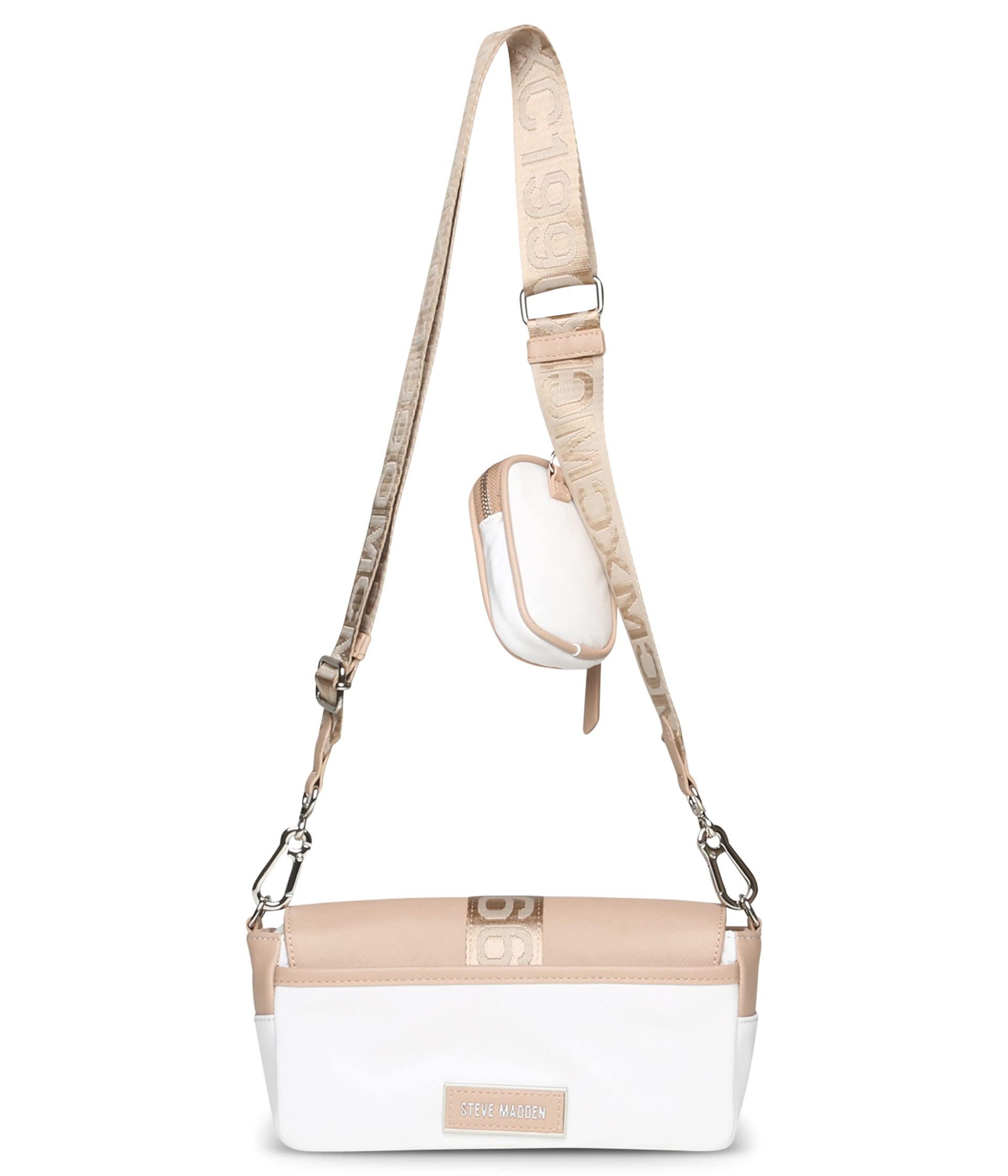 Steve Madden White "B-Vital T" Multi Pouch Crossbody Purse