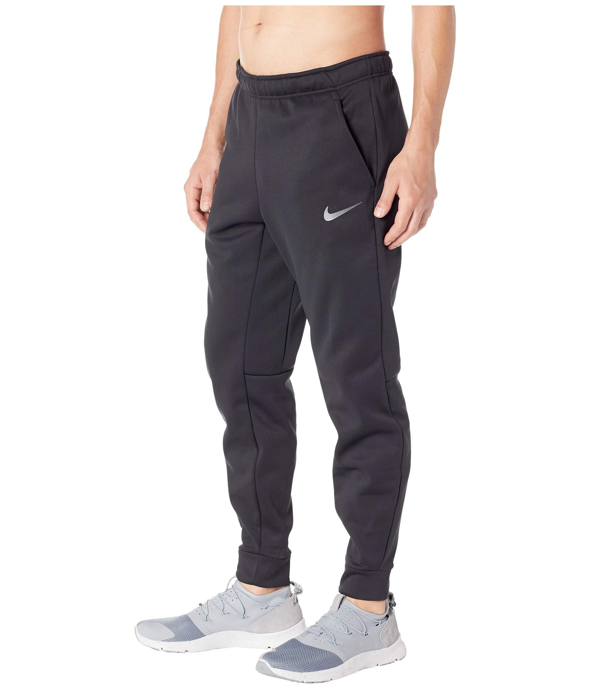 Nike Synthetic Therma Tapered Dri-fit Sweatpants in Black,Metallic ...