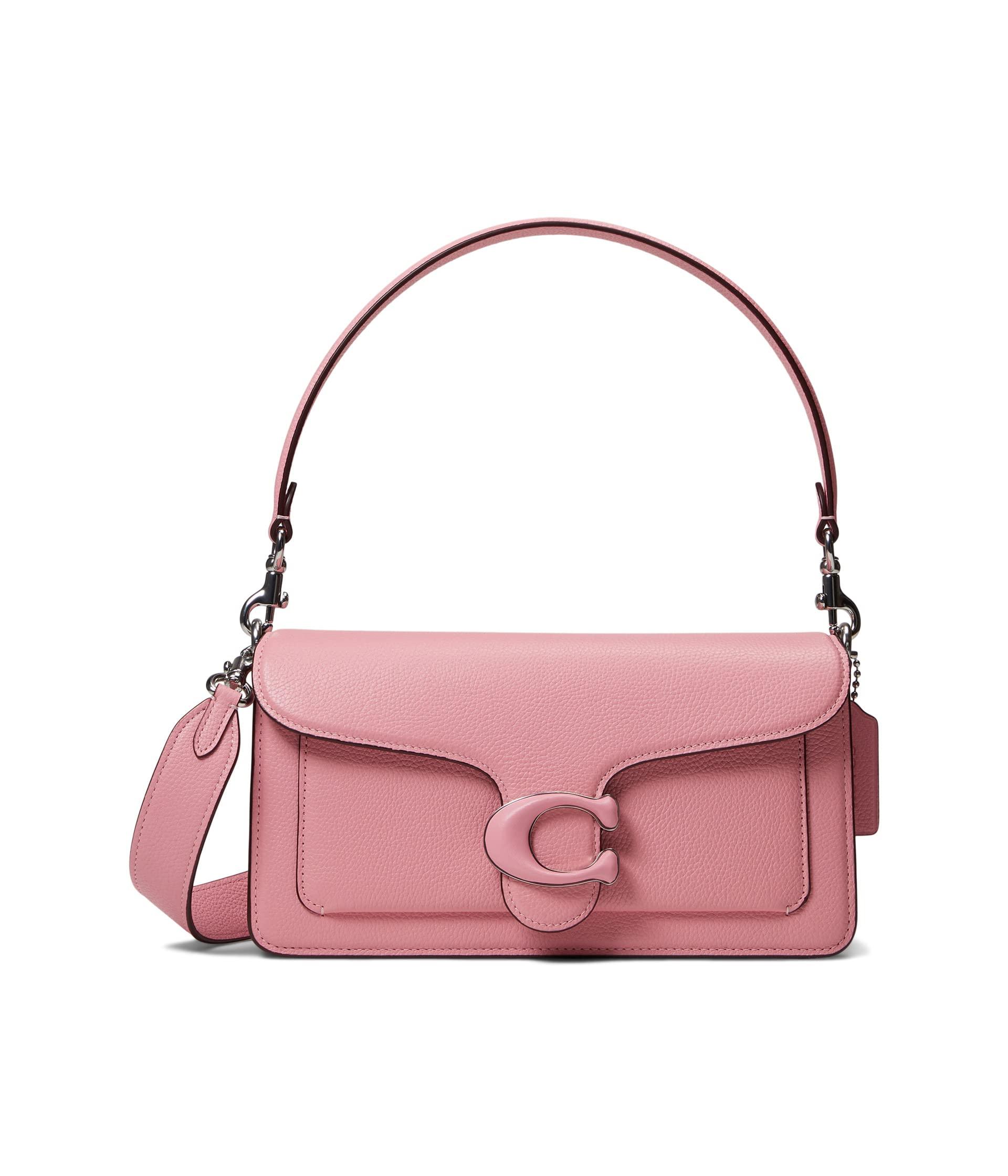 COACH Polished Pebble Tabby Shoulder Bag 26 in Pink | Lyst