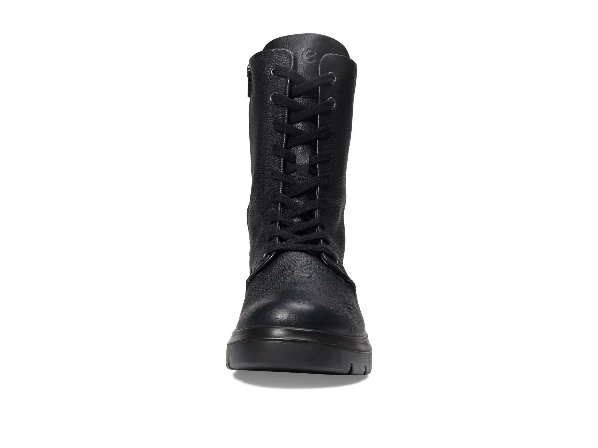 Ecco Nouvelle Hydromax Water-resistant Tall Lace Boot in Black | Lyst