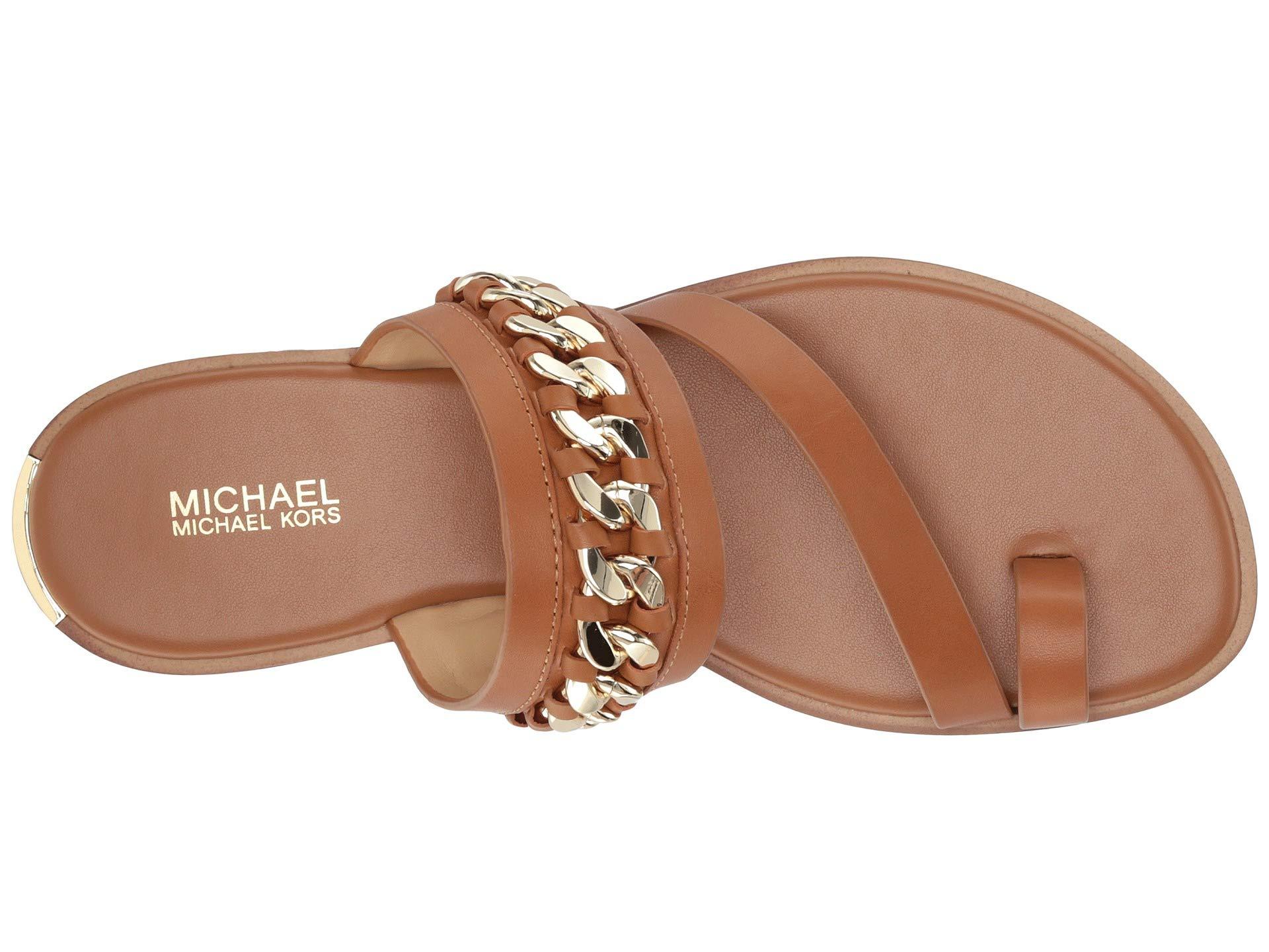 michael kors navy flat sandals