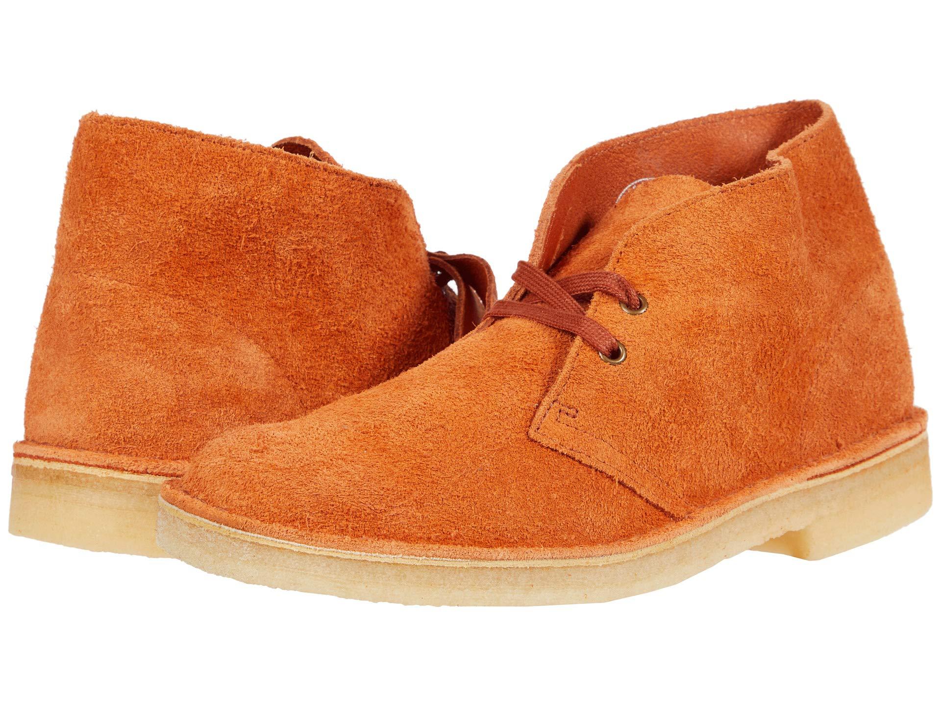 clarks desert boots orange