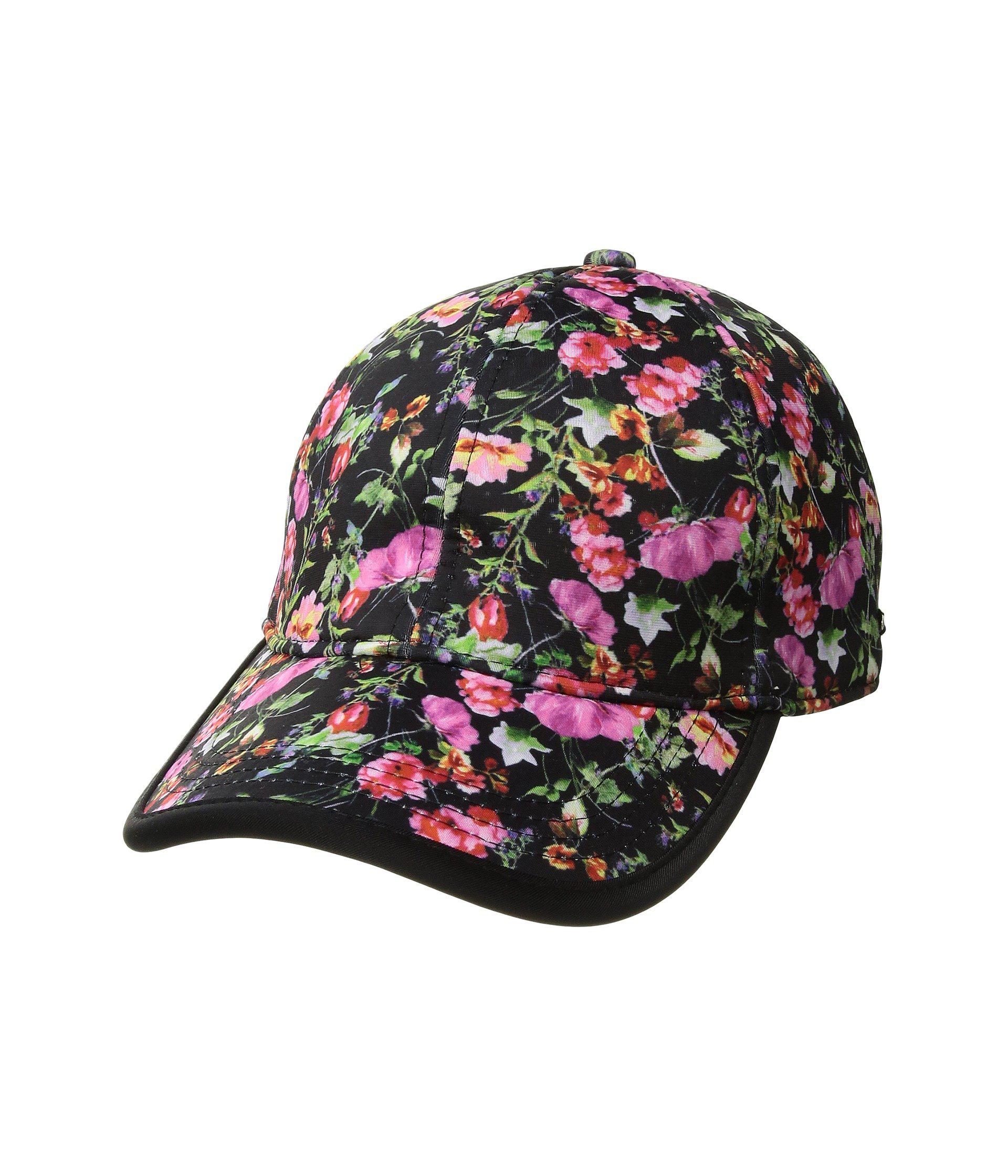 black floral baseball cap