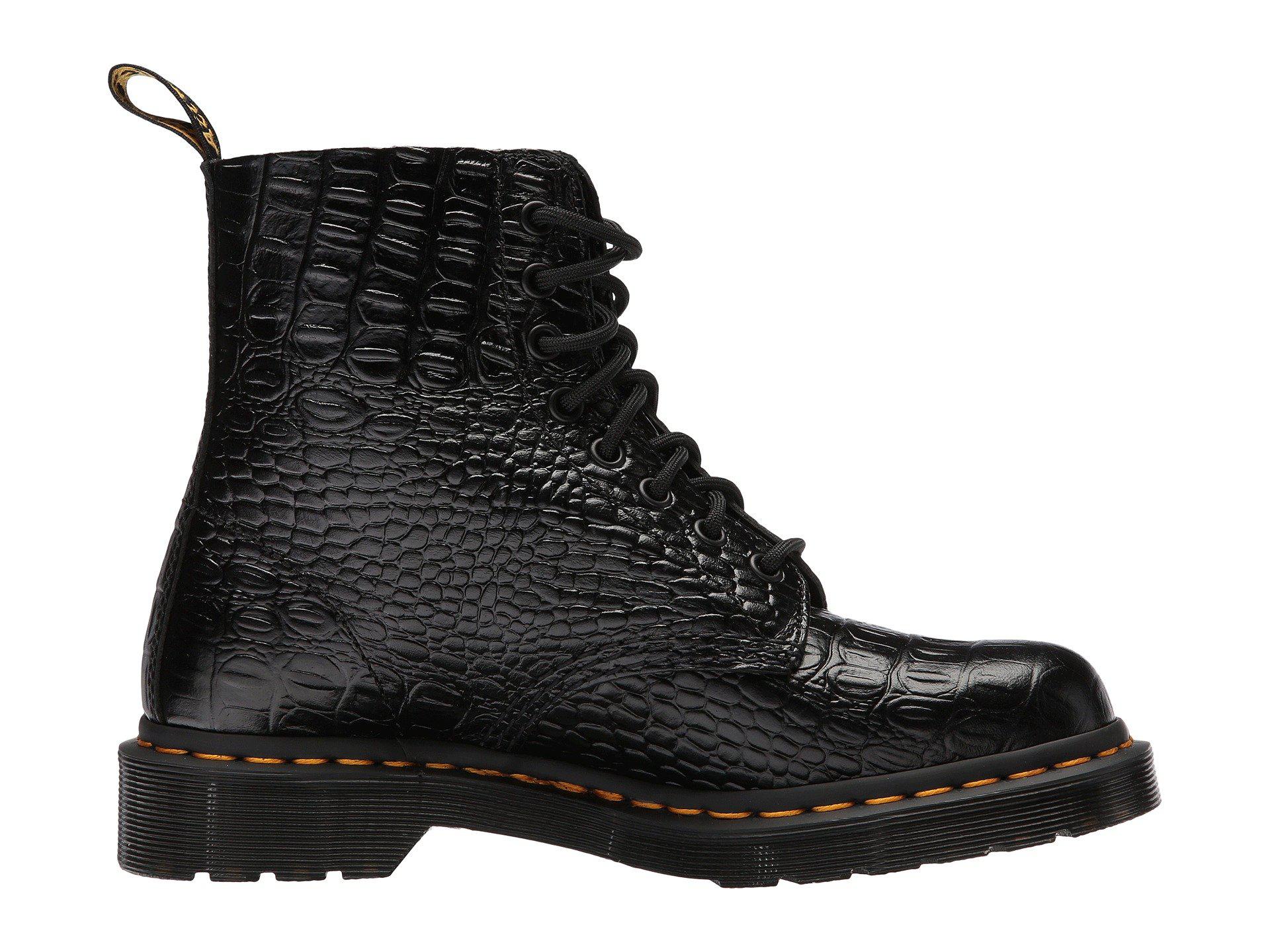 dr martens croco black