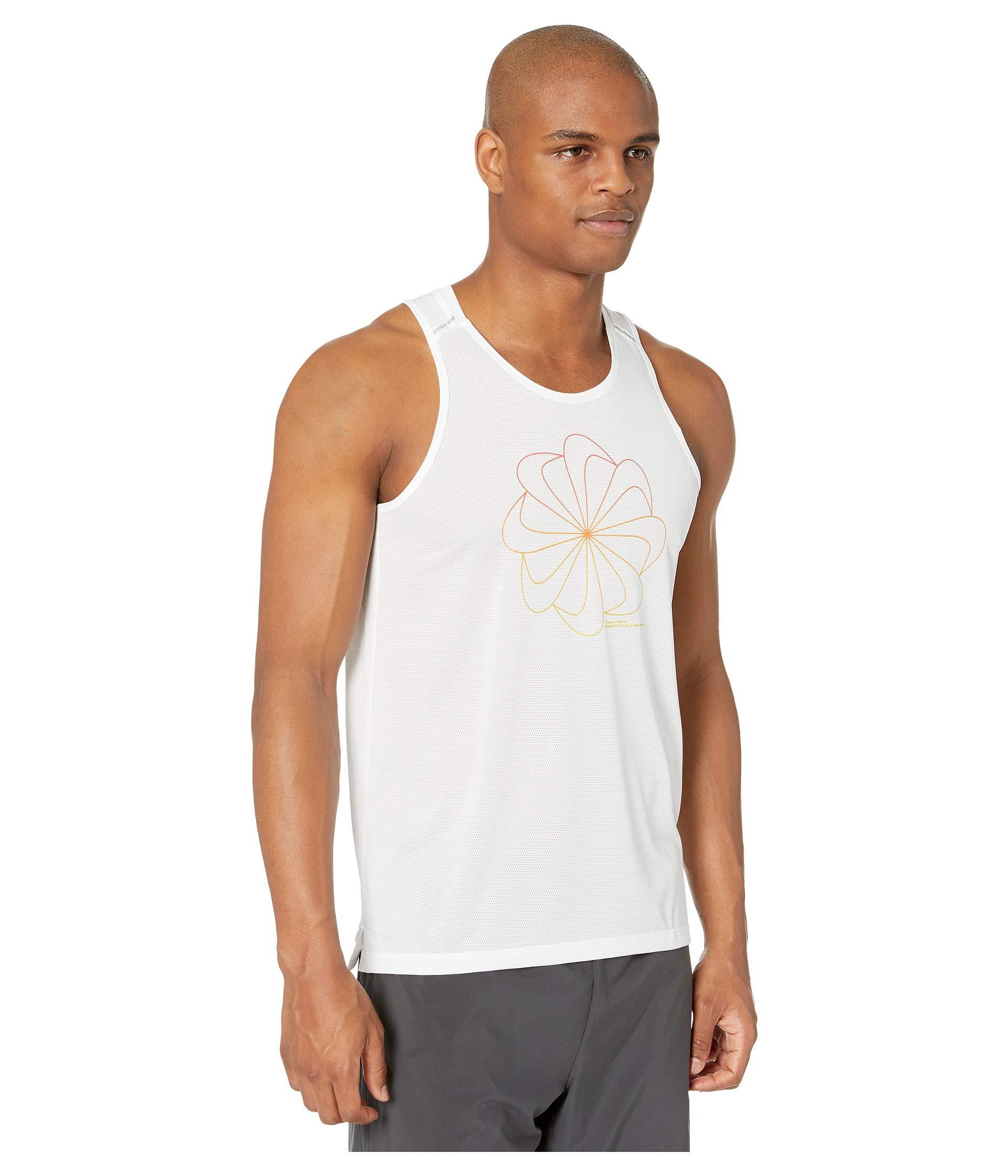 nike miler tank white