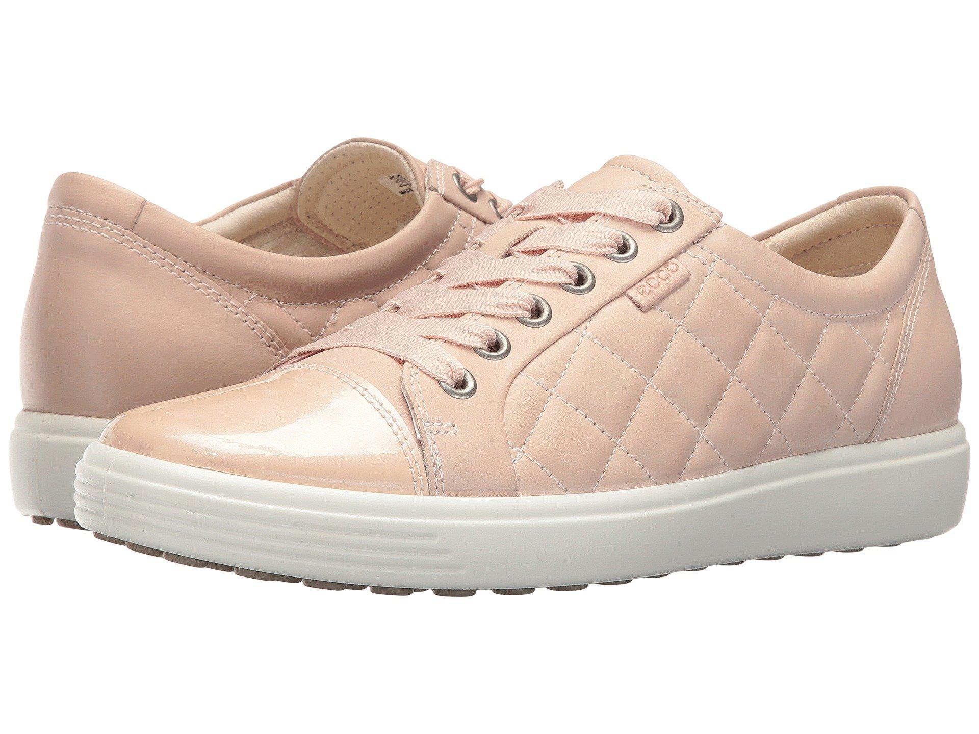 Ecco Leather Soft 7 Quilted Tie (rose Dust/rose Dust) Women's Lace Up  Casual Shoes in Pink | Lyst