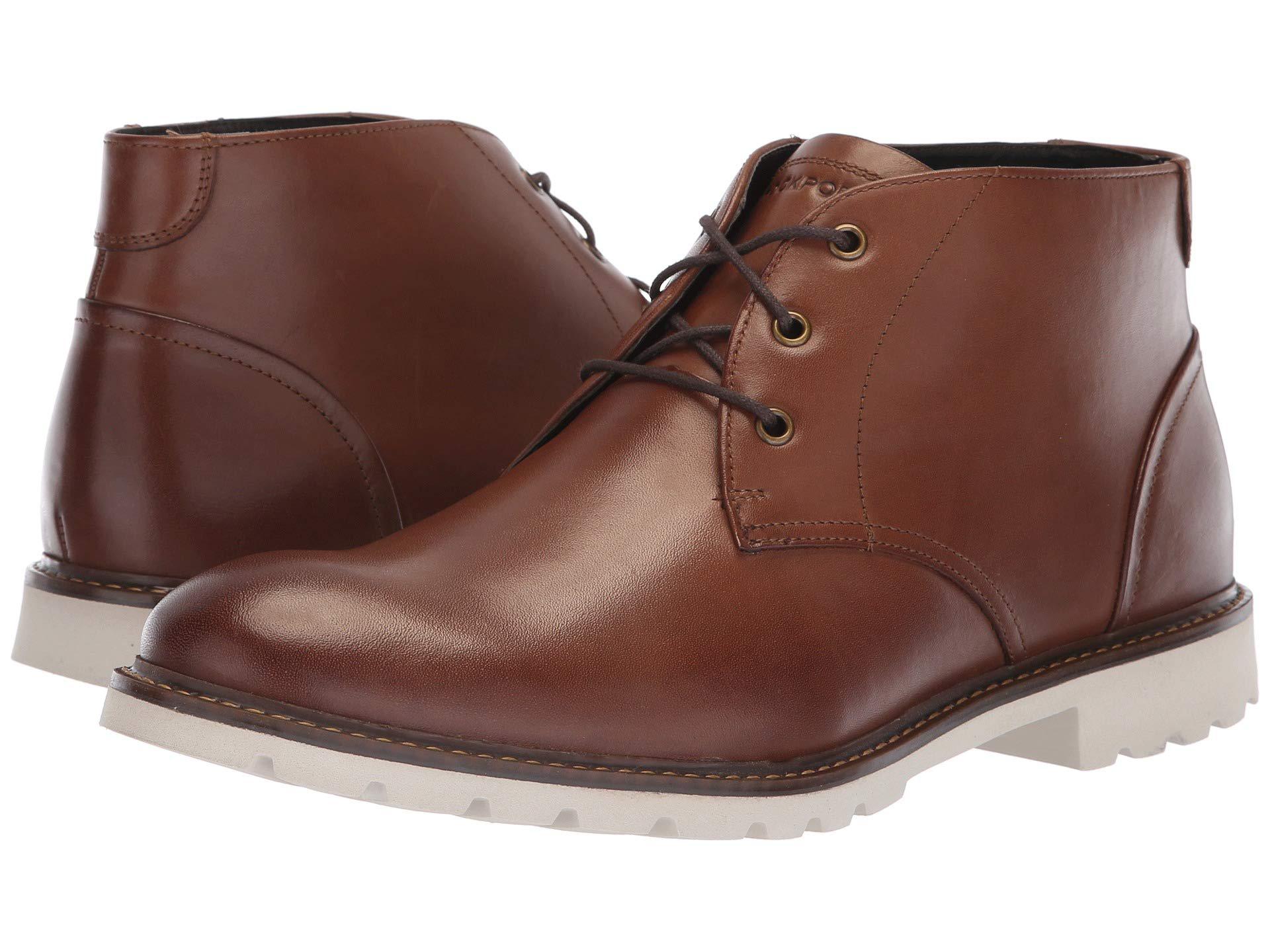 rockport sharp & ready leather chukka boots