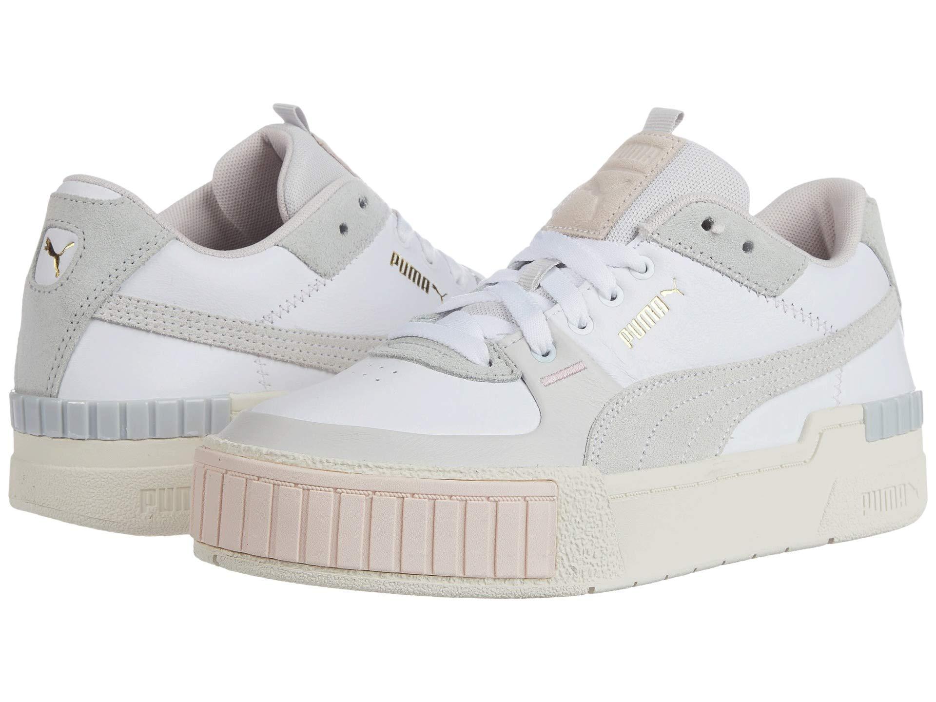PUMA Leather Cali Sport Mix Shoes in White | Lyst