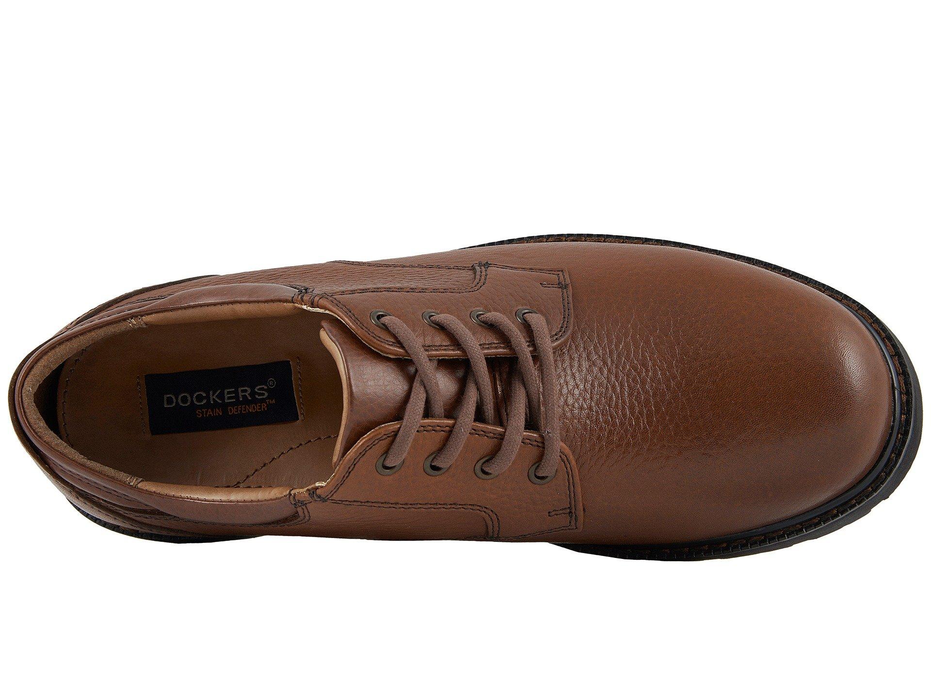 Dockers Men's Leather Sandhurst Light Tan Shelter Plain Toe Oxfords Shoes 8.5 M 