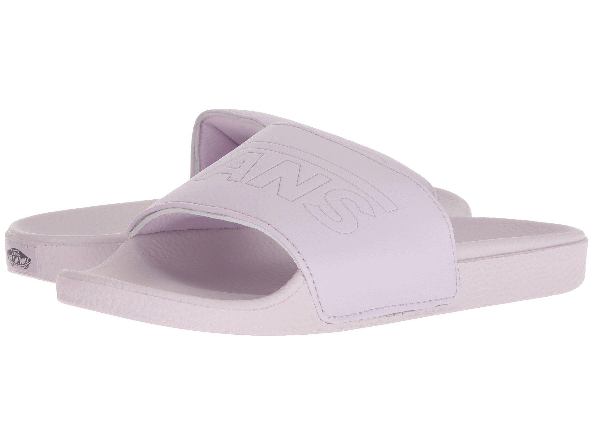 purple vans slides