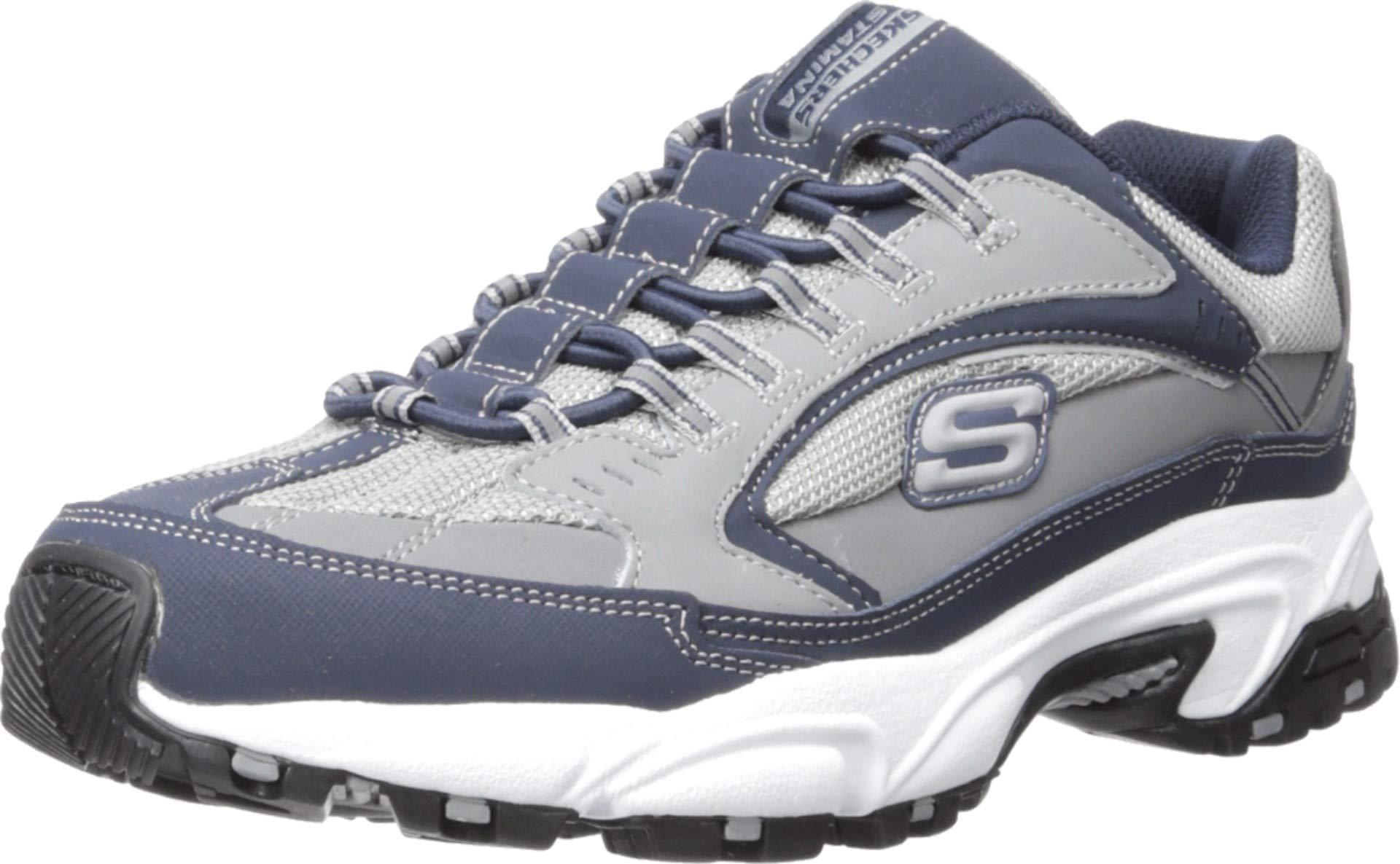 Skechers Leather Stamina Woodmer in Blue for Men - Lyst