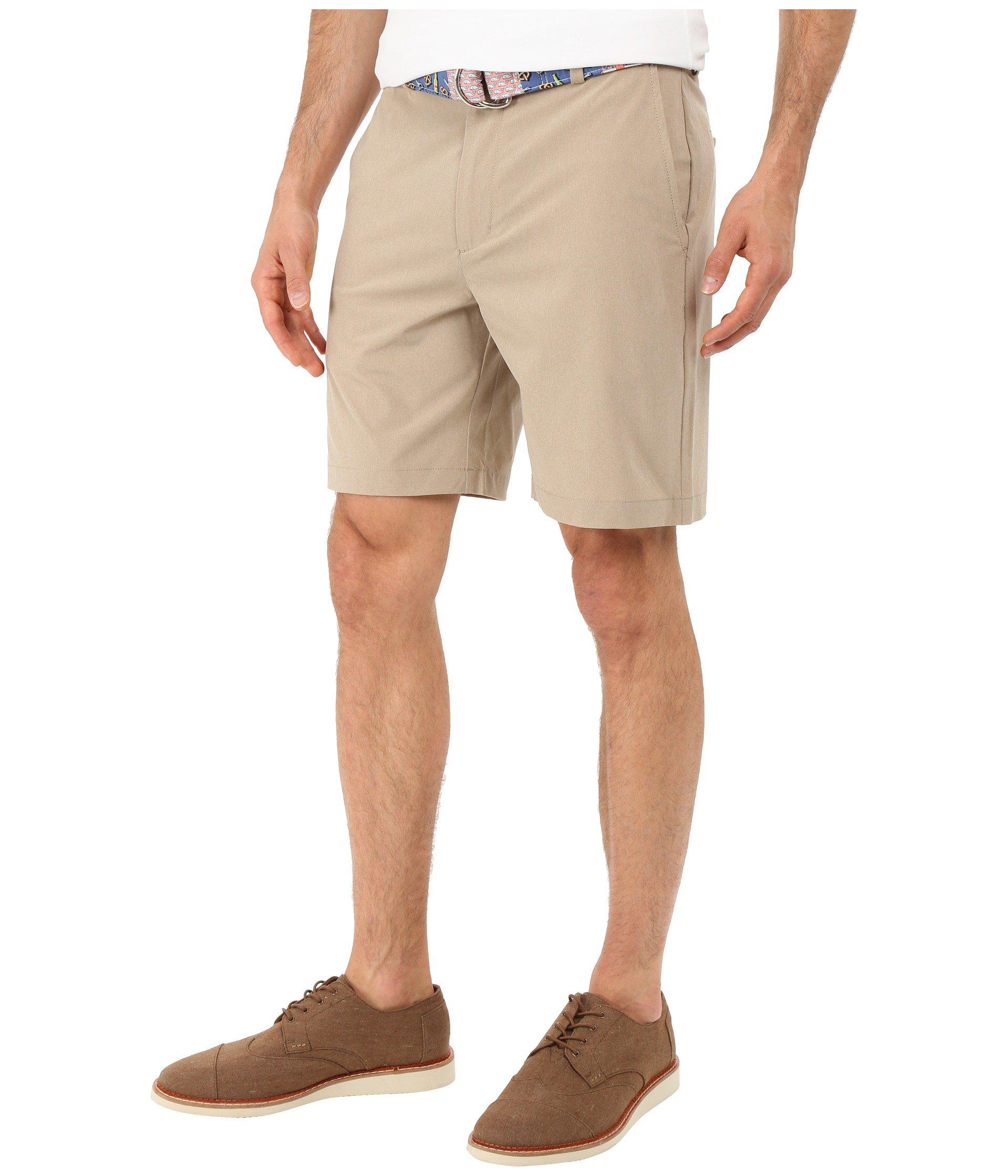 Vineyard Vines Synthetic 8 Performance Breaker Shorts in Khaki (Green