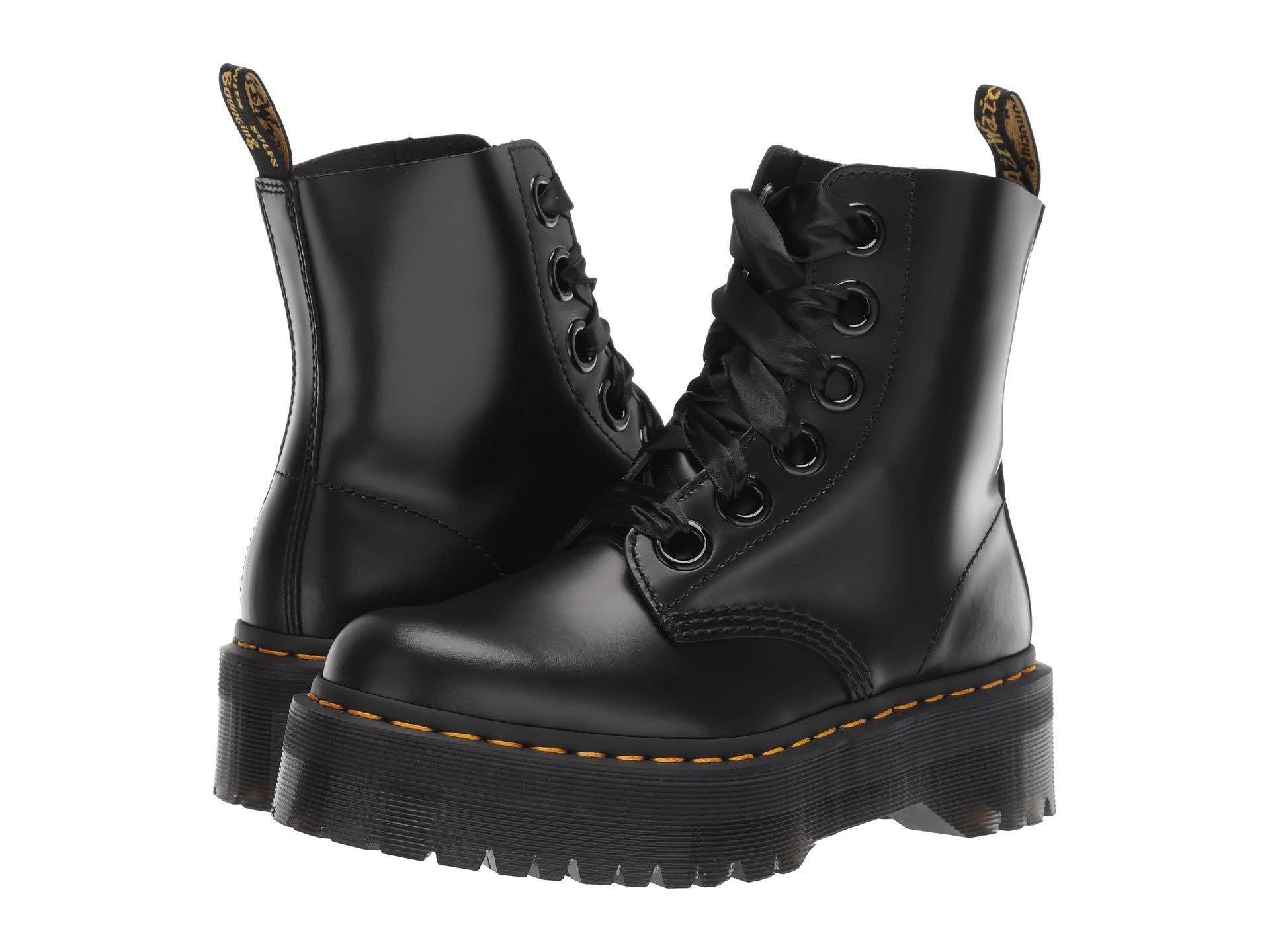 Dr. Martens Leather Molly Quad Retro in Black - Lyst