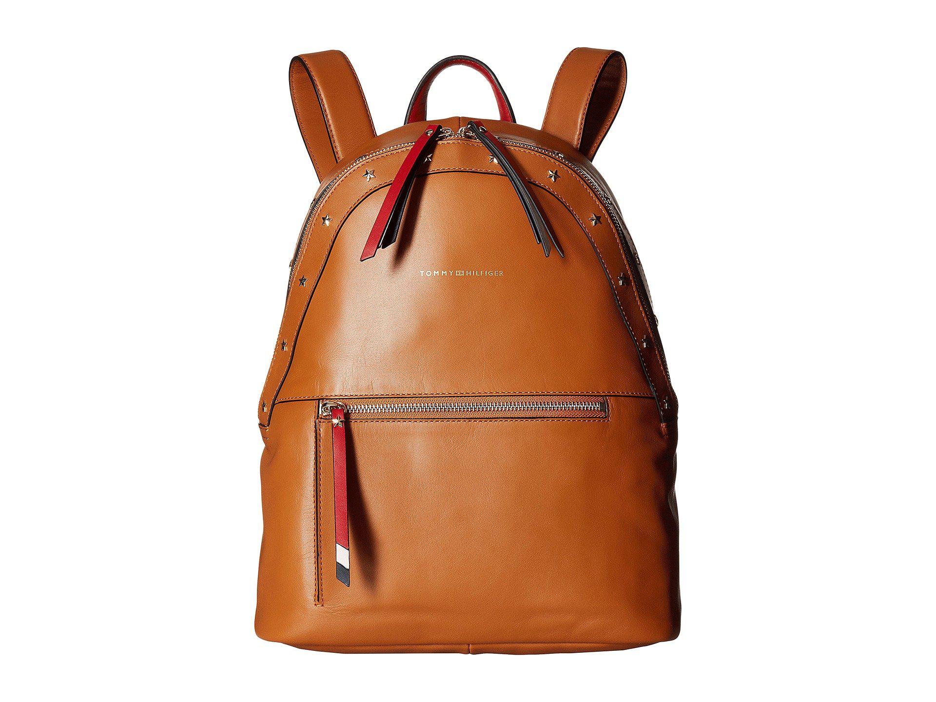 leather backpack tommy hilfiger