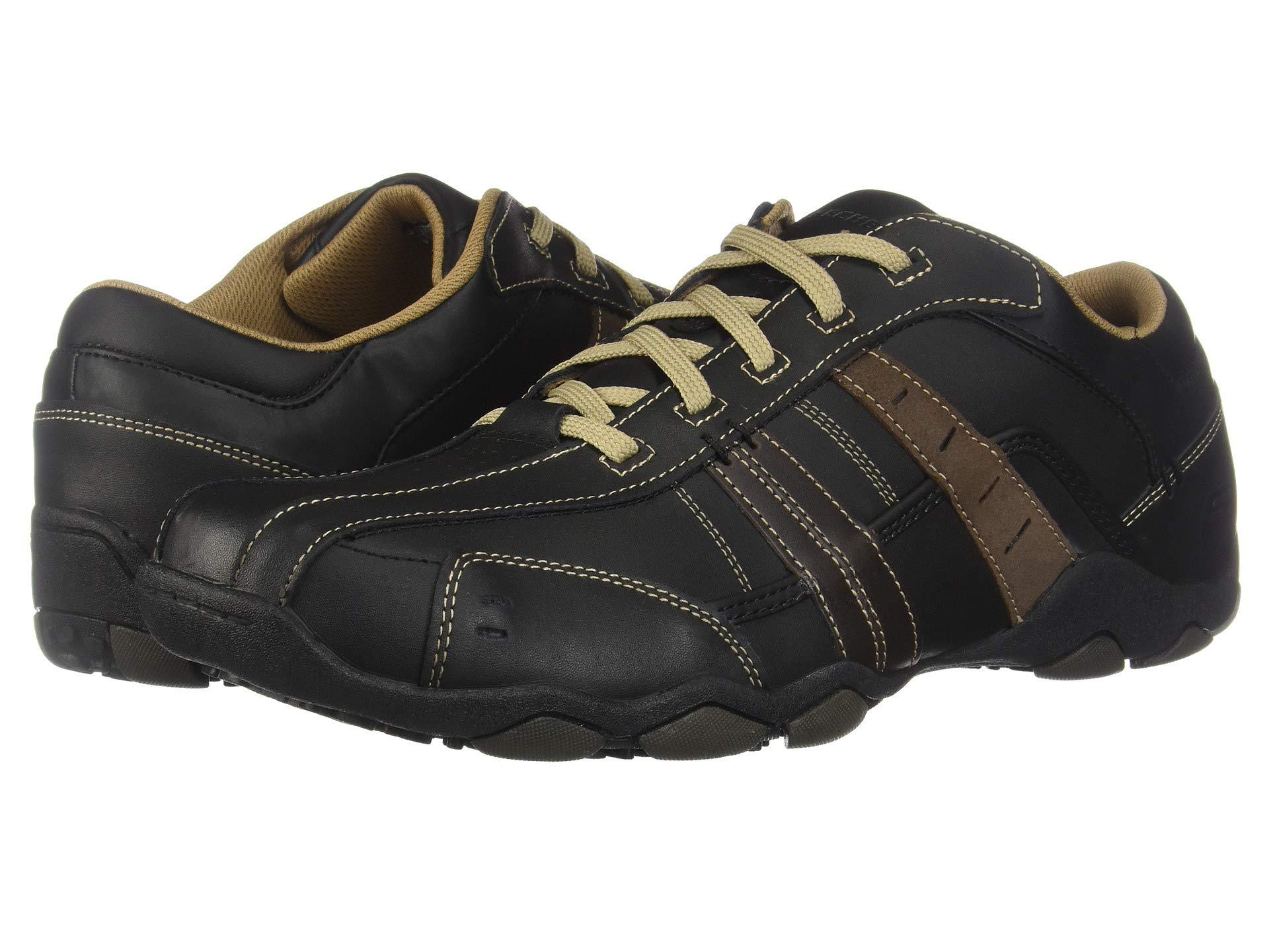 Skechers Leather Diameter Vassell Casual Sneaker in Black/Tan (Black) for  Men | Lyst