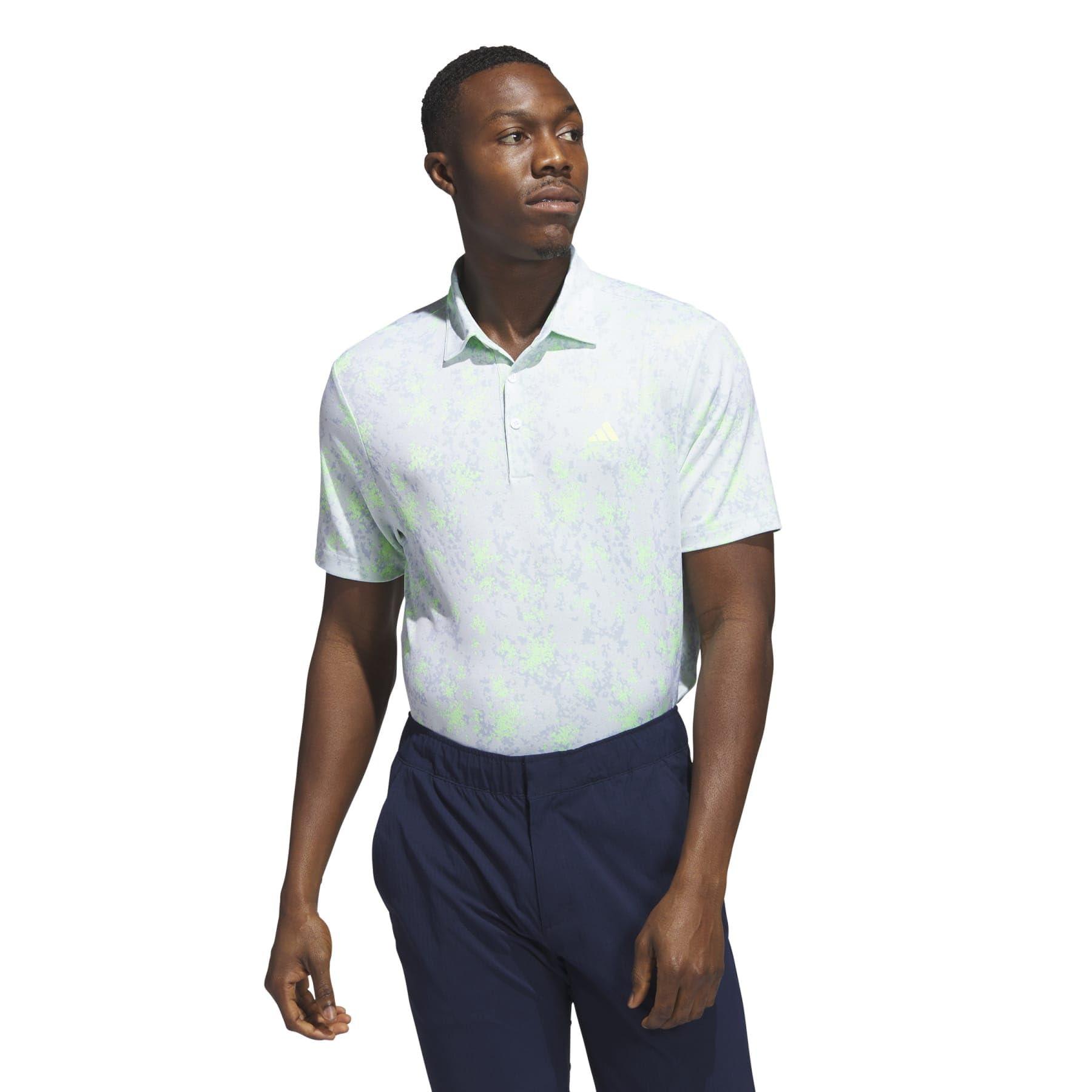 adidas Burst Jacquard Polo in White for Lyst