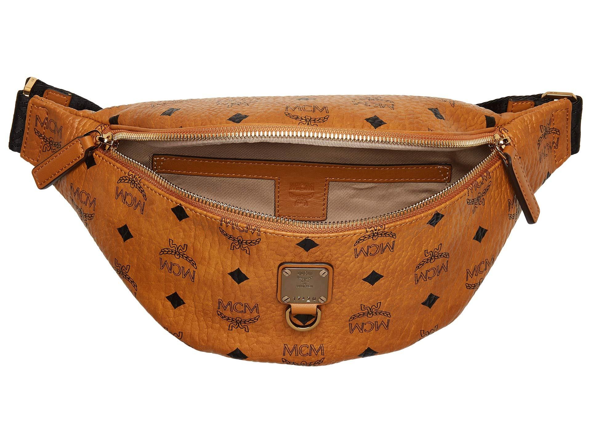 MCM Canvas Fursten Visetos Belt Bag Small in Cognac (Brown) Lyst