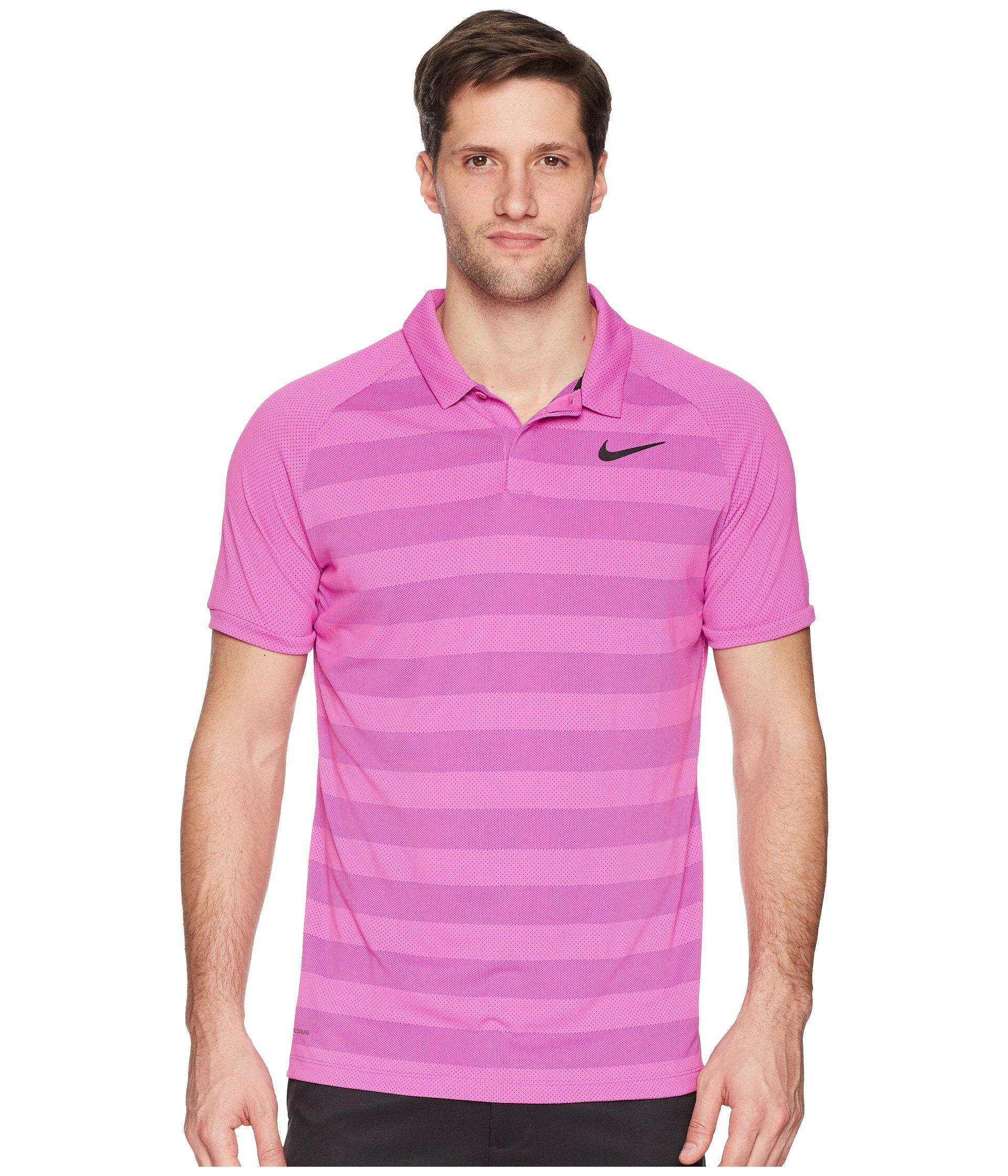 nike zonal cooling stripe polo