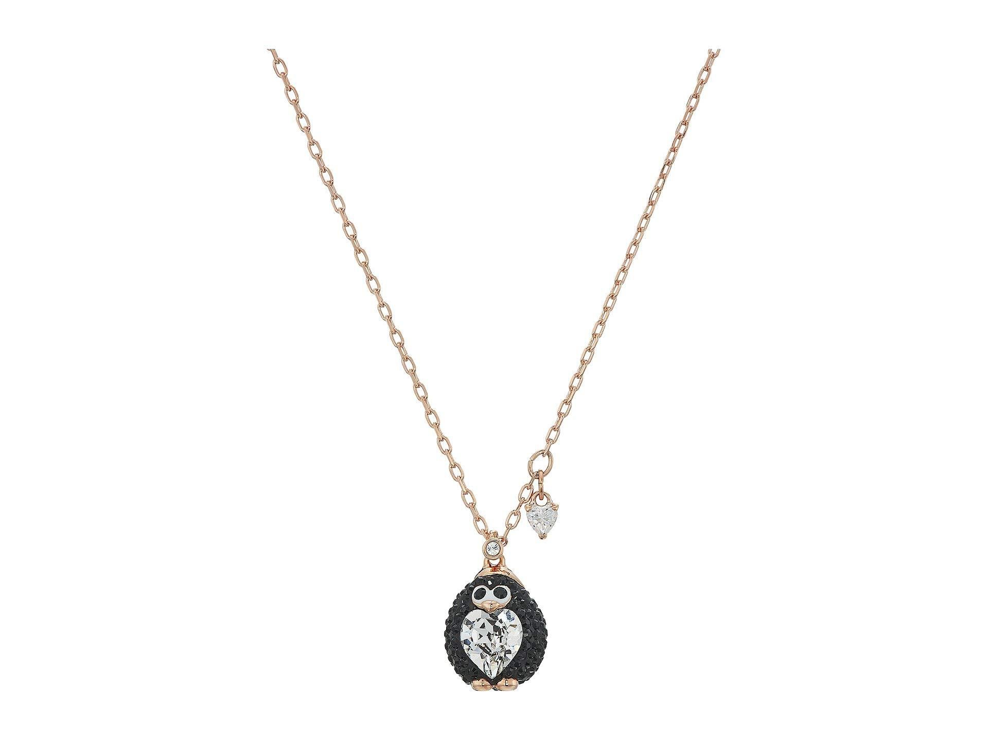Swarovski Little Penguin Pendant Necklace (dark Multi) Necklace in Metallic  | Lyst