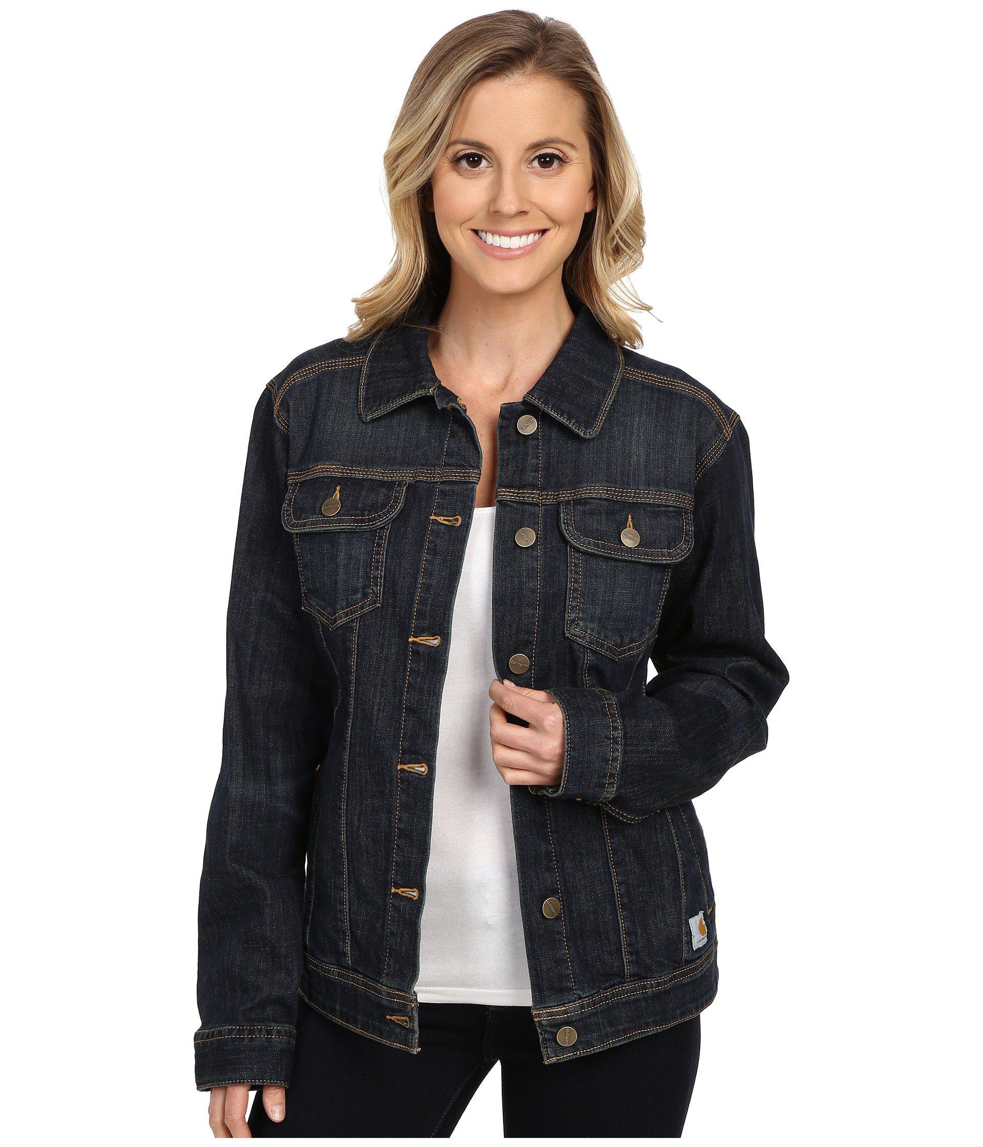 carhartt women's brewster denim jacket