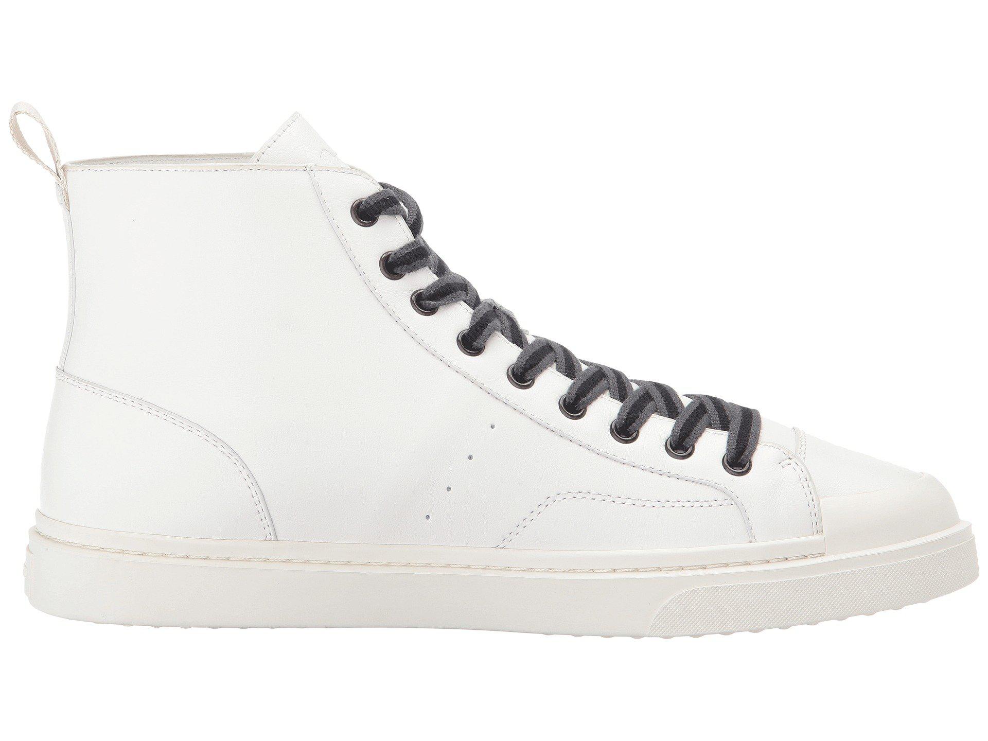 COACH C214 Hi Top Sneaker Leather (white/white) Men's Shoes for Men - Lyst