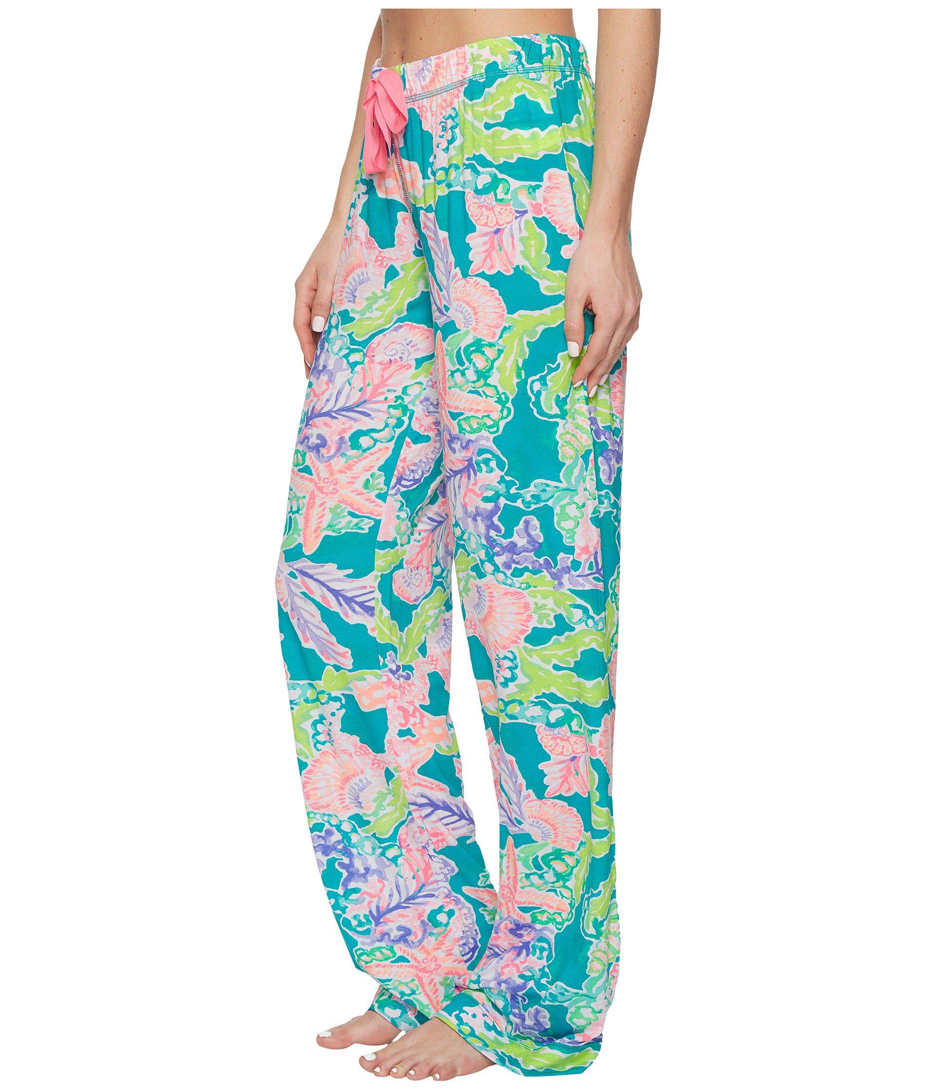 Lilly Pulitzer Synthetic Knit Pajama Pants (multi Shell Search ...