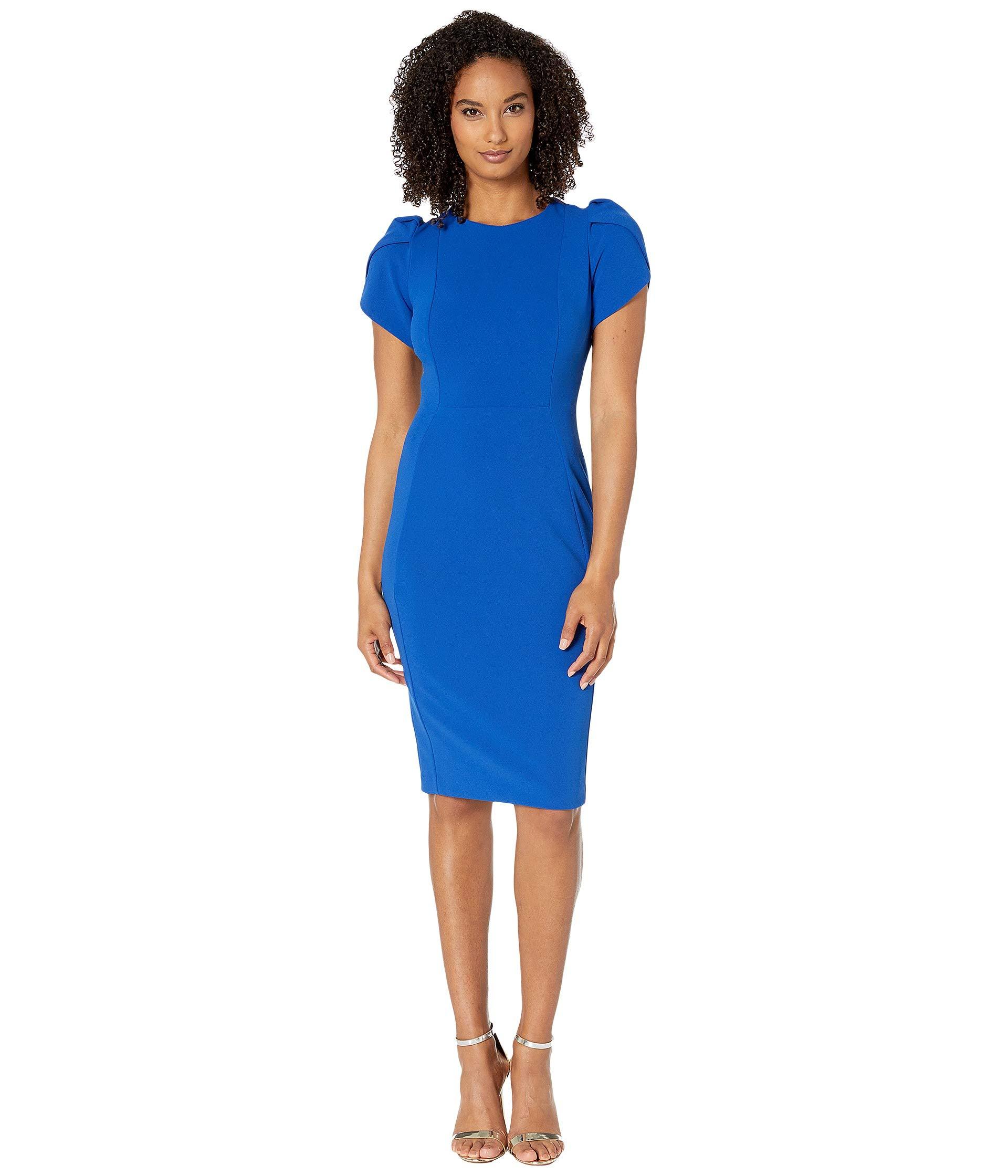 Calvin Klein Tulip Sleeve Sheath Dress (regatta) Women's Dress in Blue |  Lyst