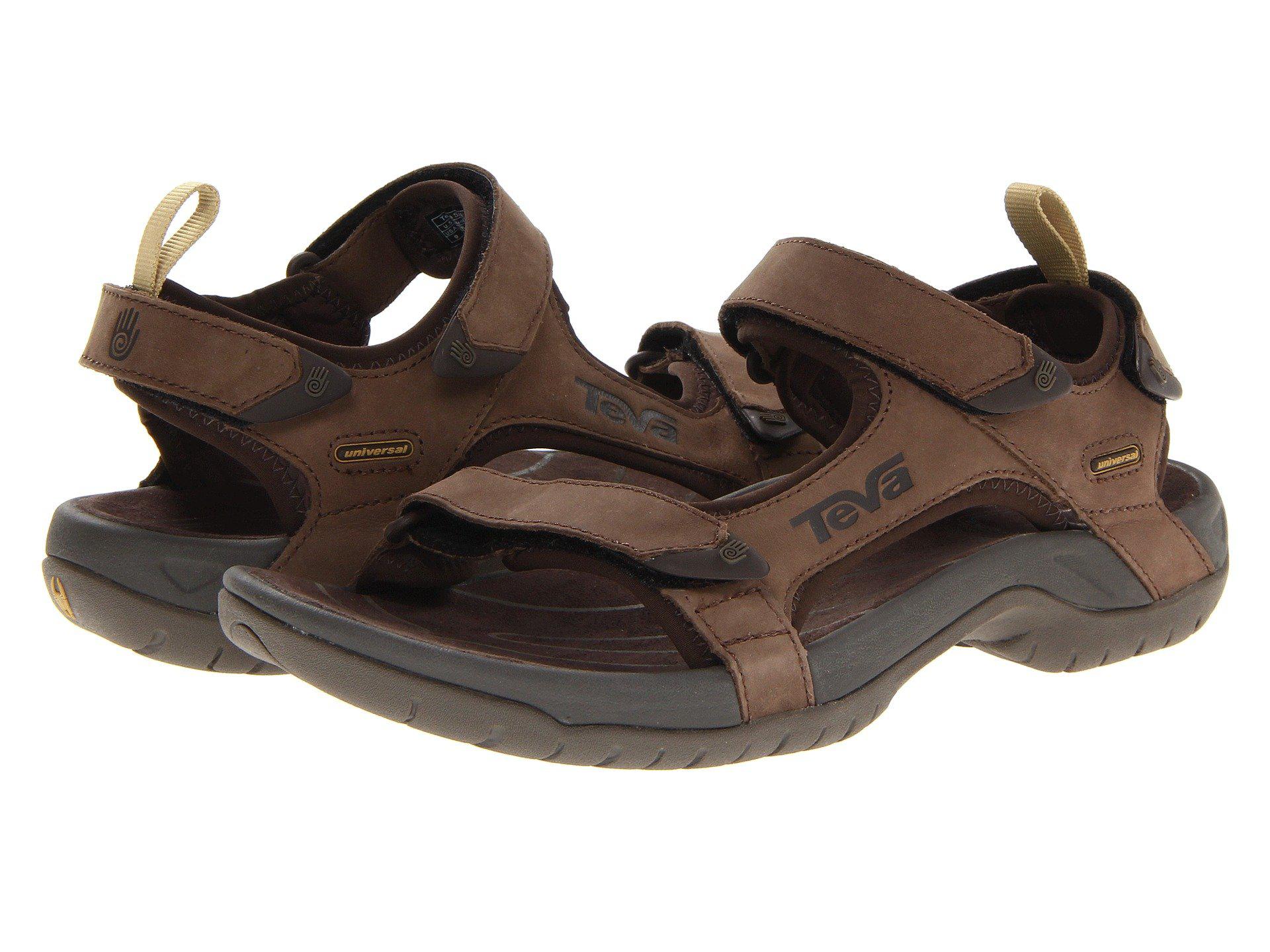 Teva Tanza Leather in Brown for | Lyst